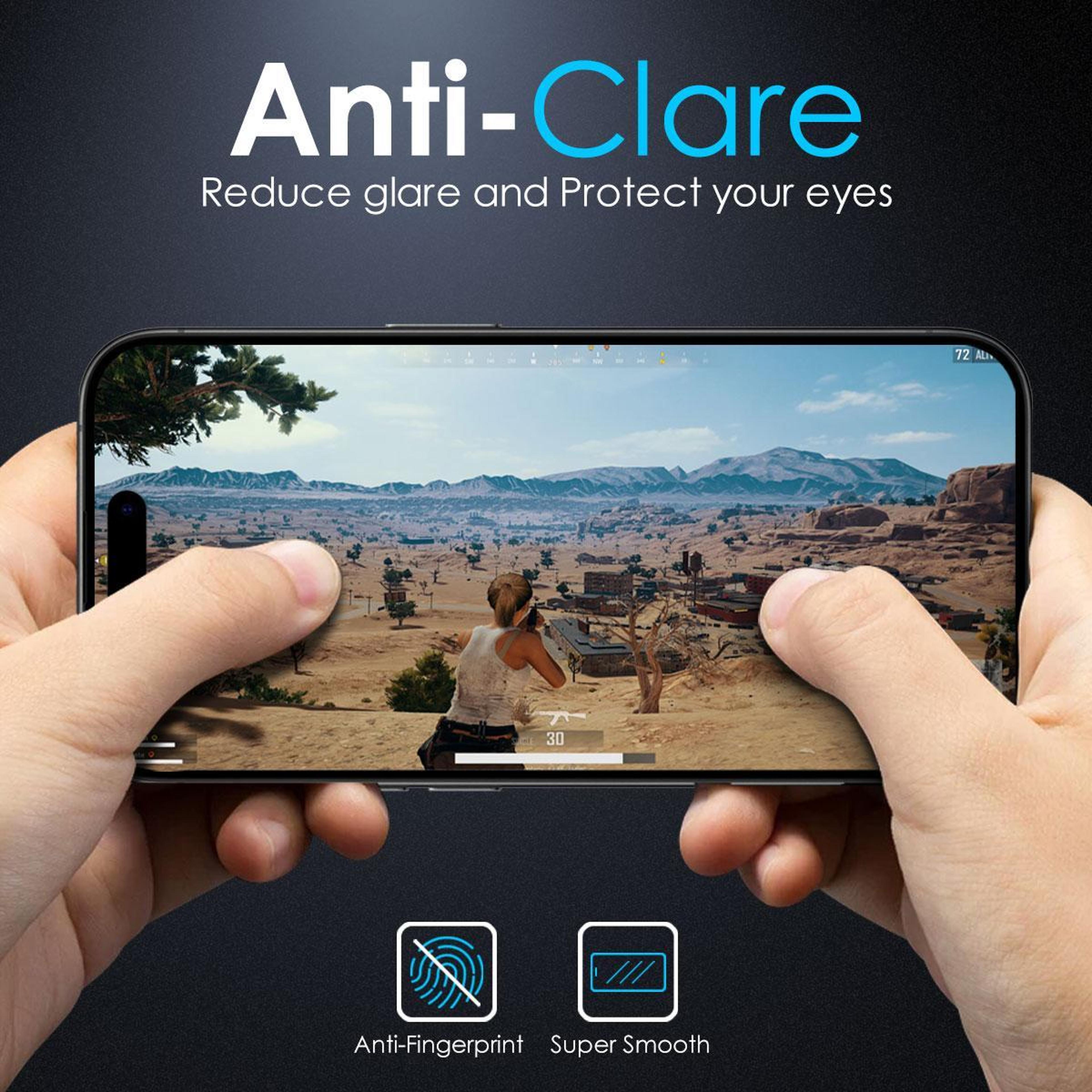 IPhone 18 Pro Max Screen Protector Matte Tempered Glass AntiGlare Full Coverage 3