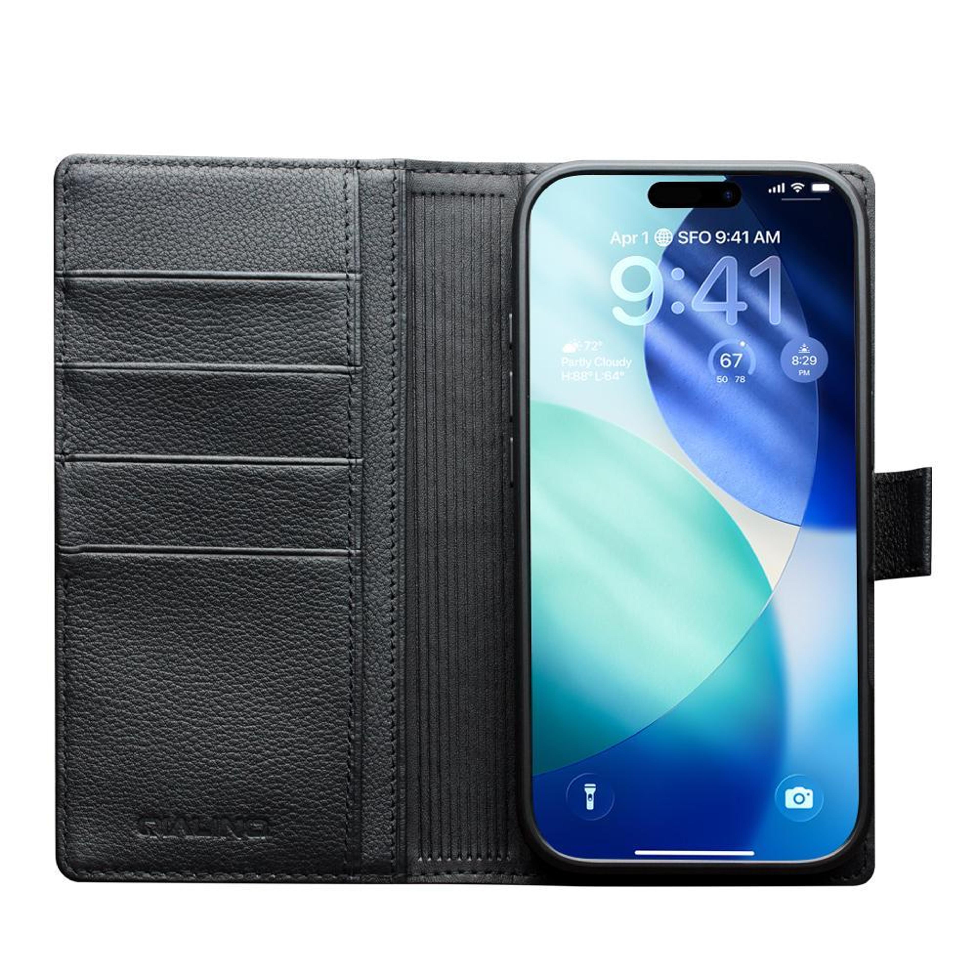 QIALINO Genuine Leather IPhone 18 Pro Max Case  Slim Protective Cover 3