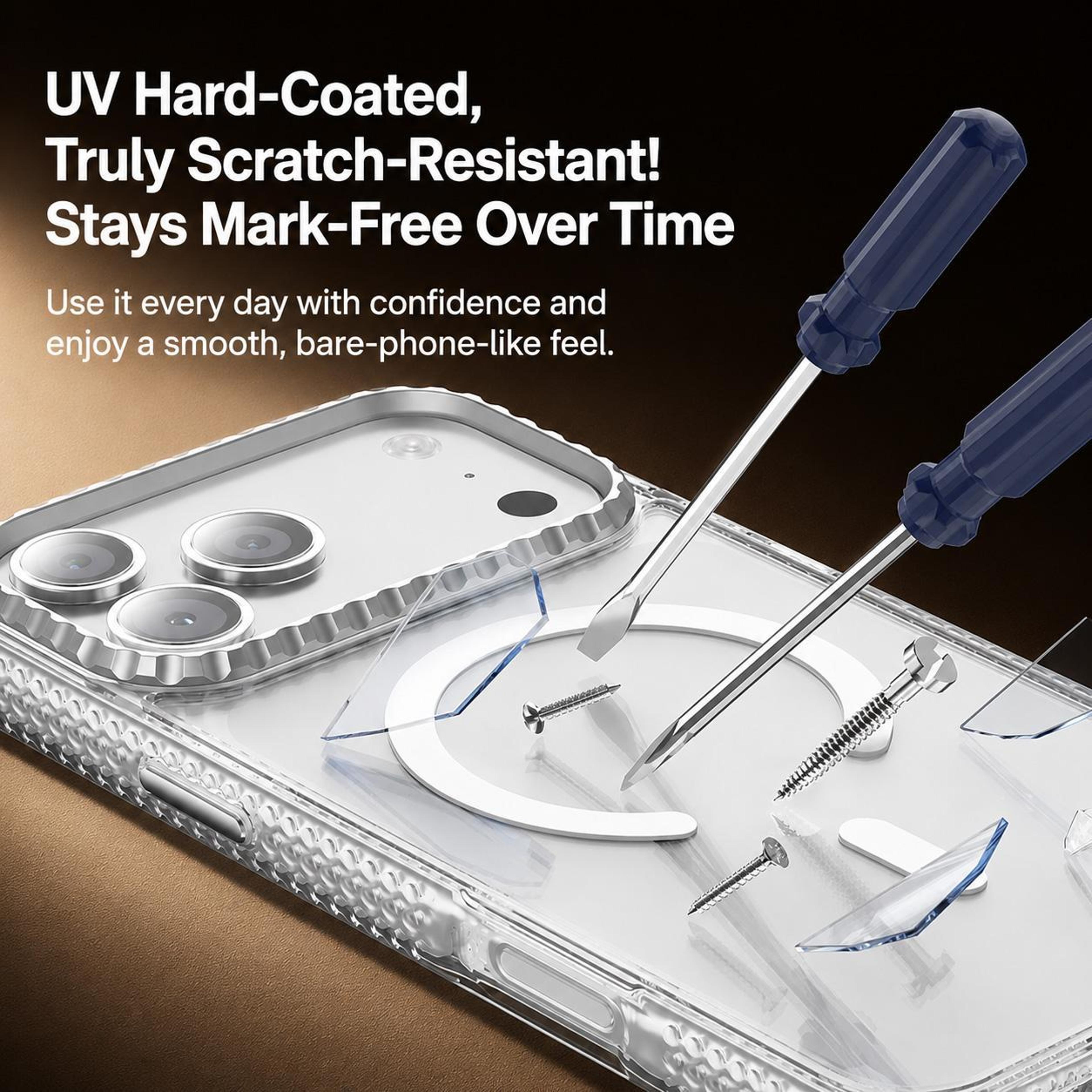 Kylin Clear Magnetic IPhone 18 Pro Case With Durable PC TPU Protection 9