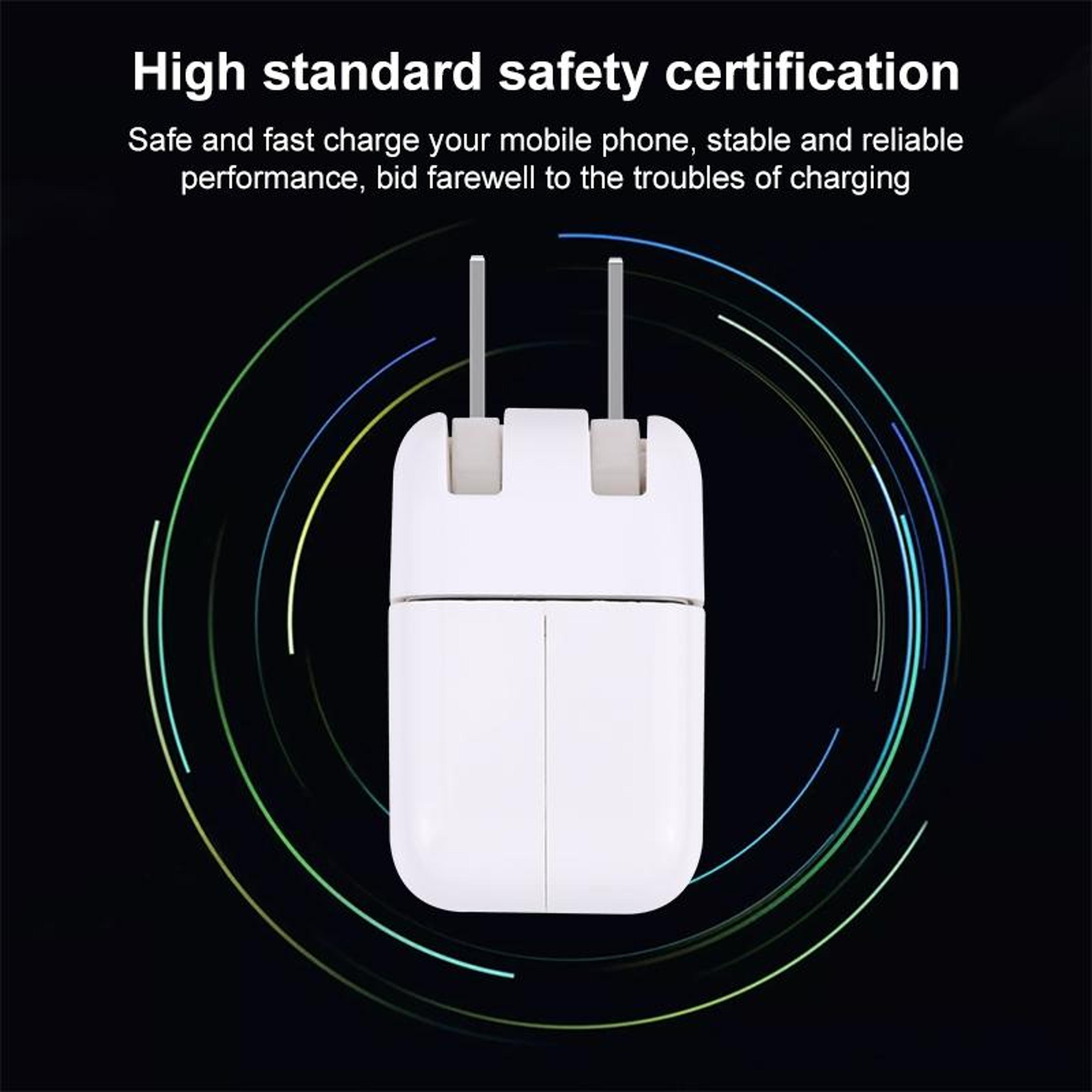 10W USB Wall Charger With Foldable US Plug Compact 21A Travel Power Adapter 3