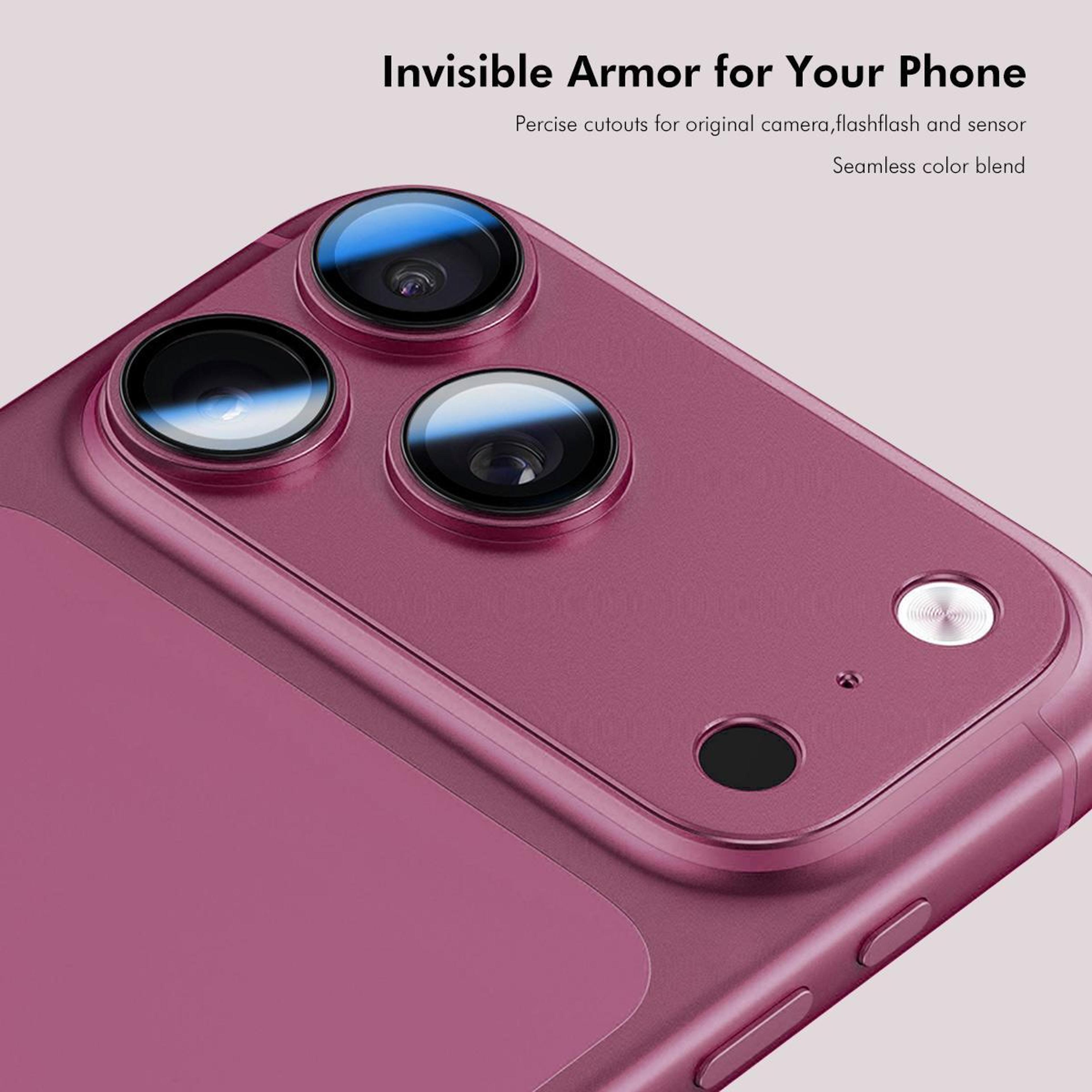 IPhone 18 Pro Max Camera Lens Protector Aluminum Alloy Tempered Glass AntiReflection 2