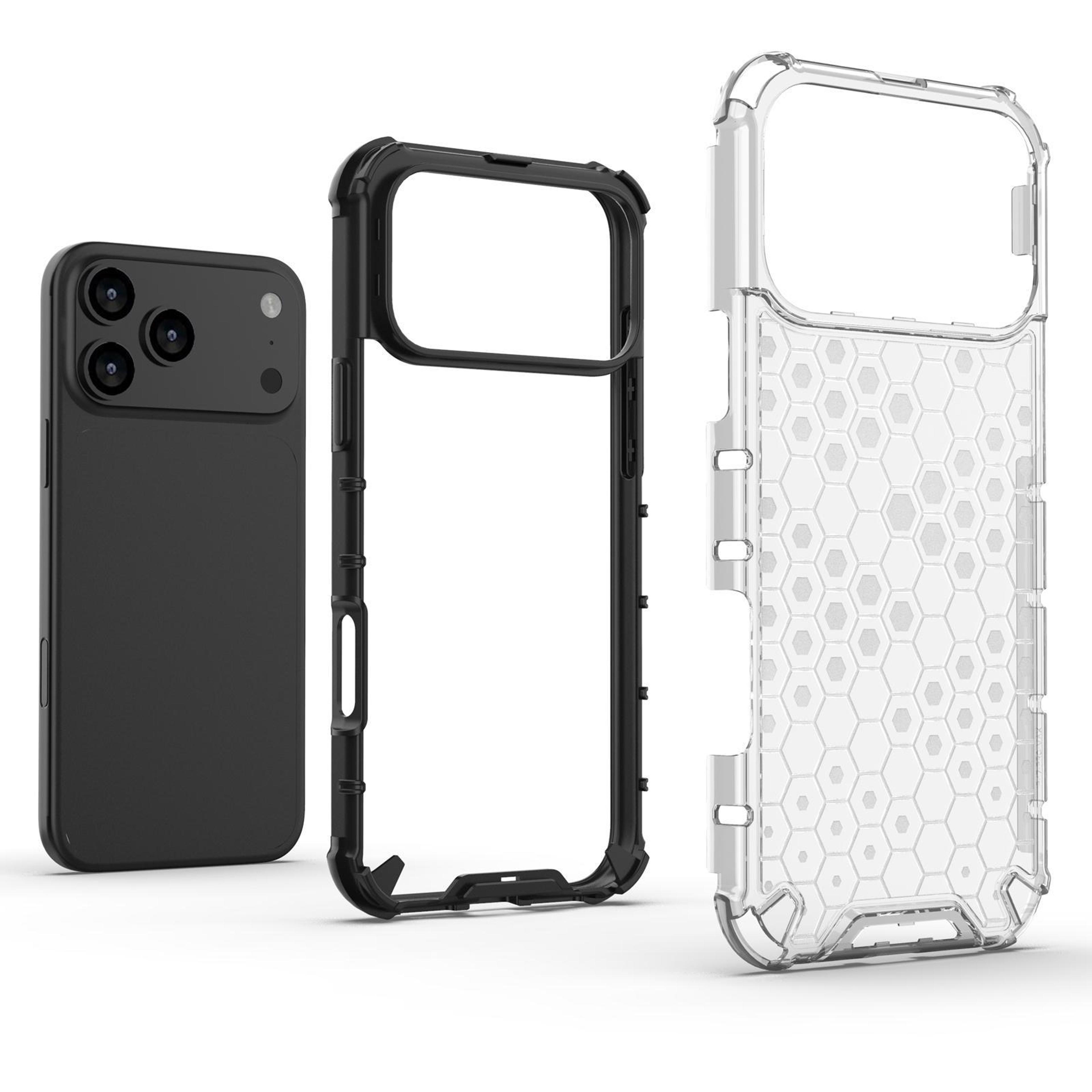 IPhone 18 Pro Honeycomb Shockproof TPU PC Phone Case 3