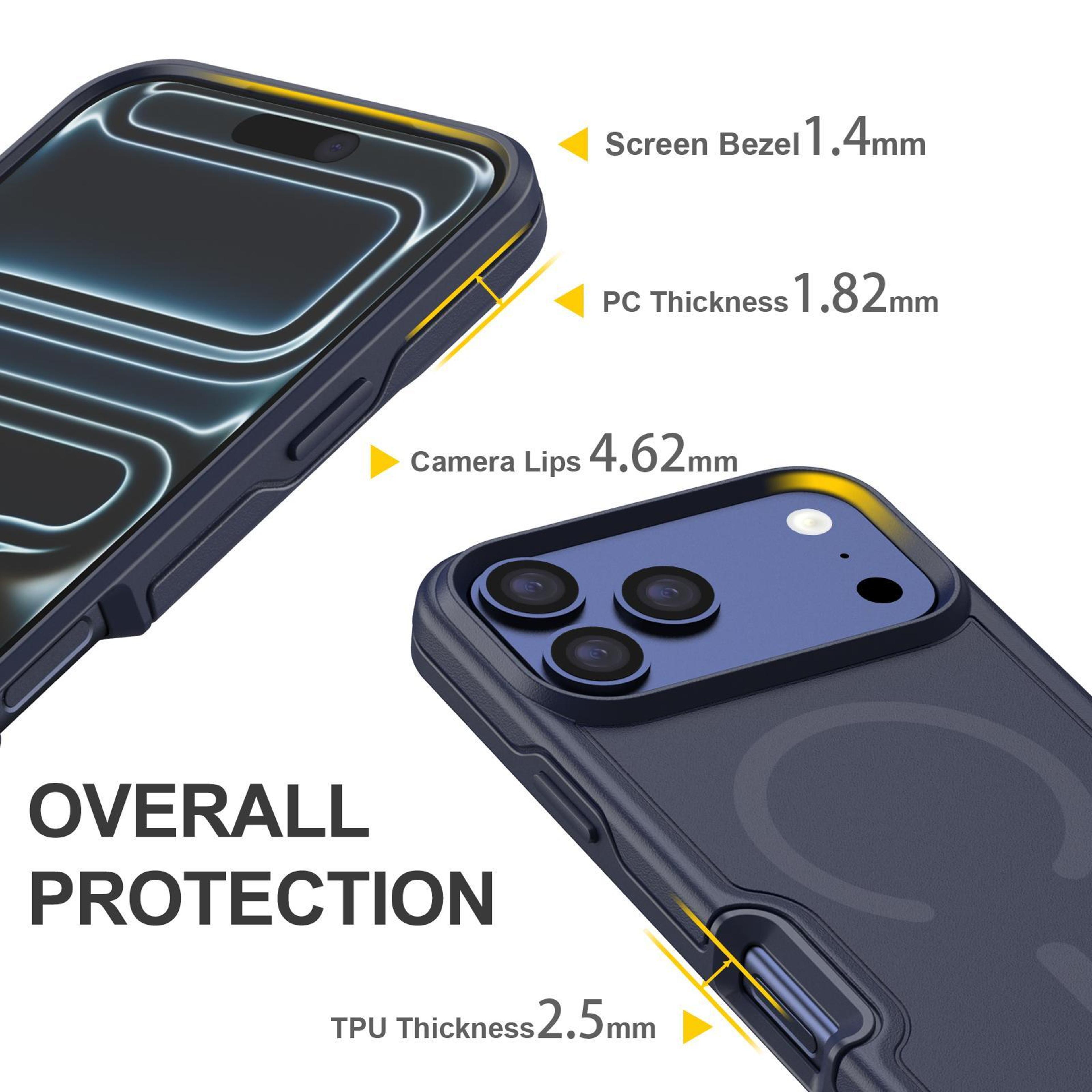 IPhone 18 Pro Max Magnetic Charging PC TPU Protective Phone Case 3