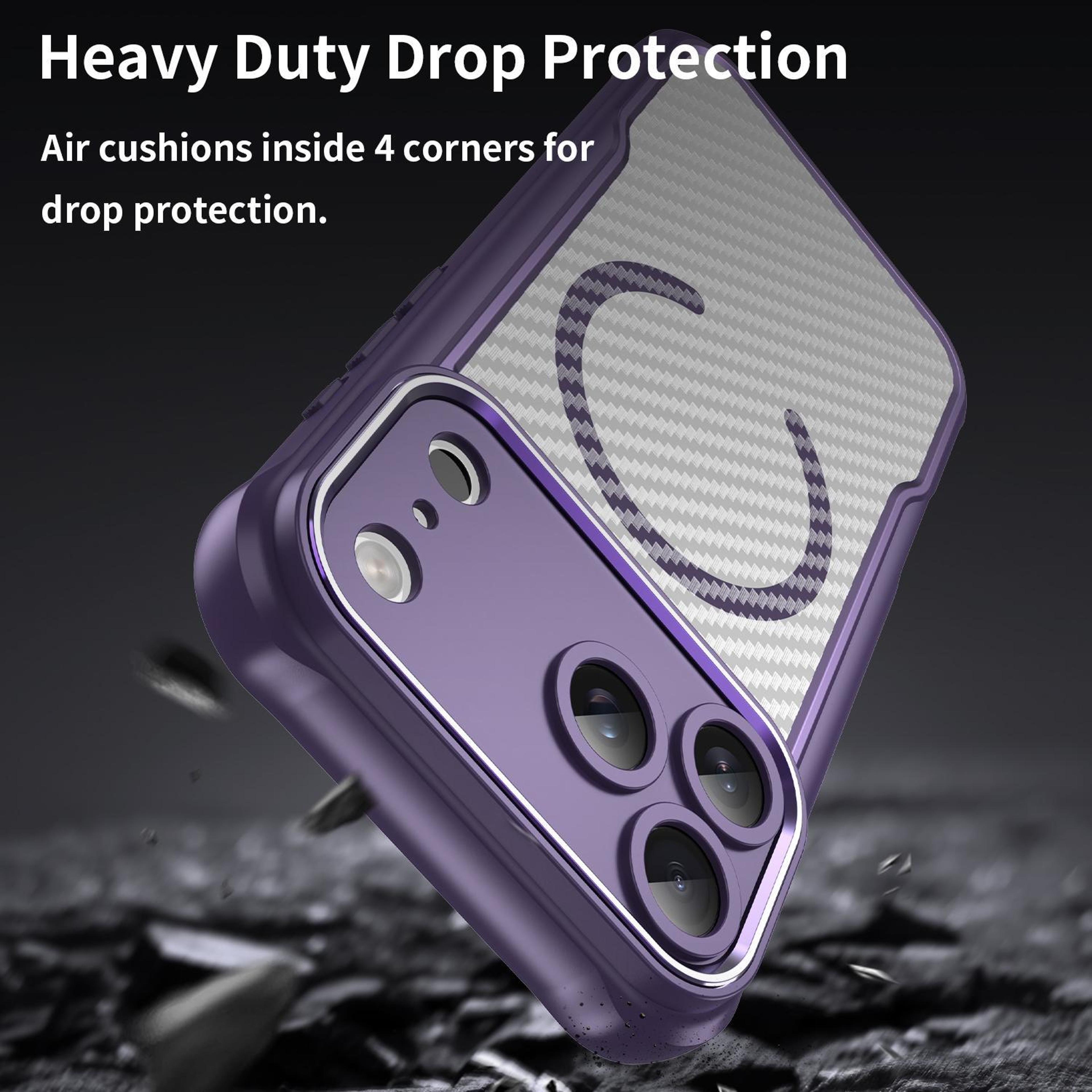 IPhone 18 Pro Max Carbon Fiber Texture MagSafe Translucent Phone Case 8