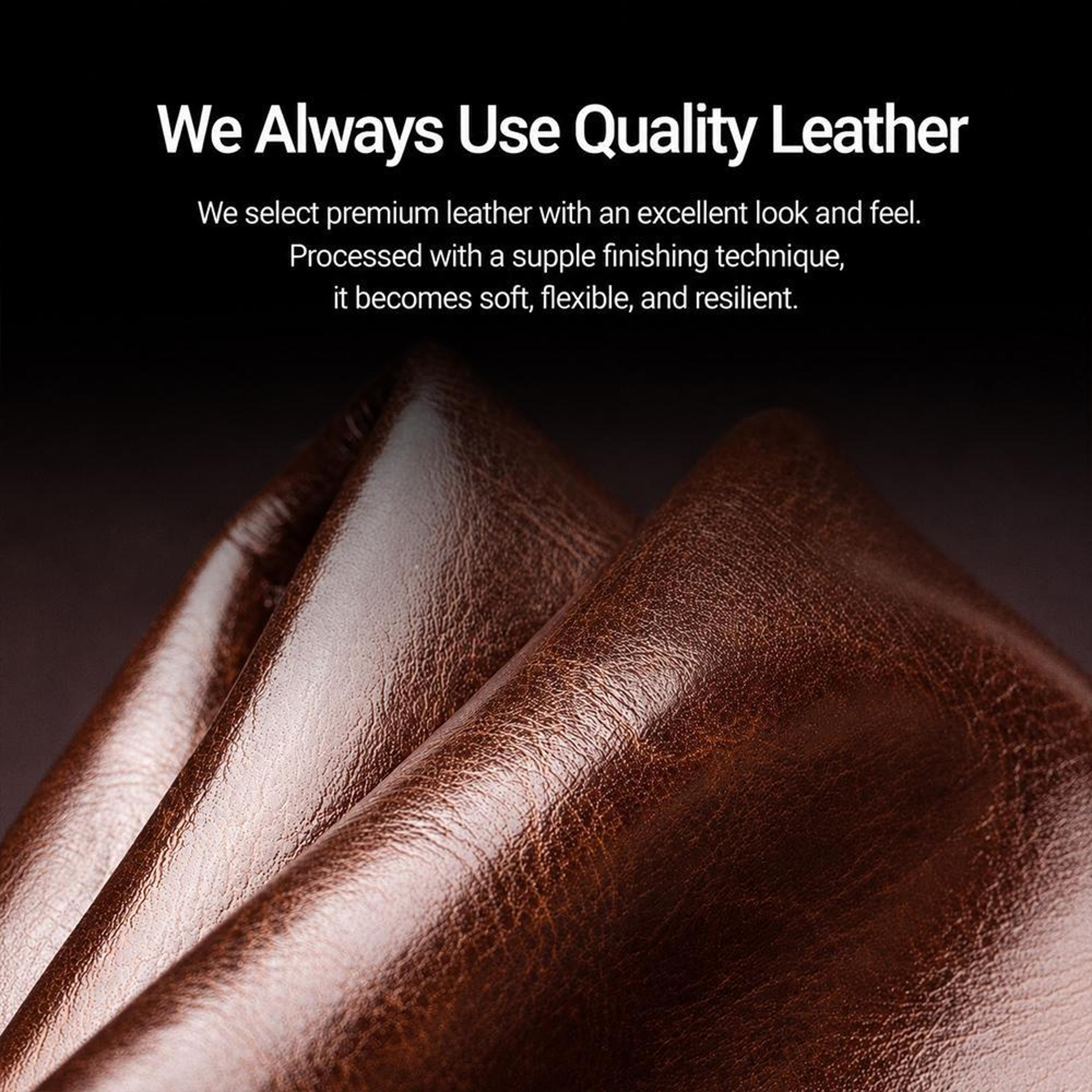 IPhone 18 Pro Cowhide Leather Wallet Case With Card Slots And Kickstand 2