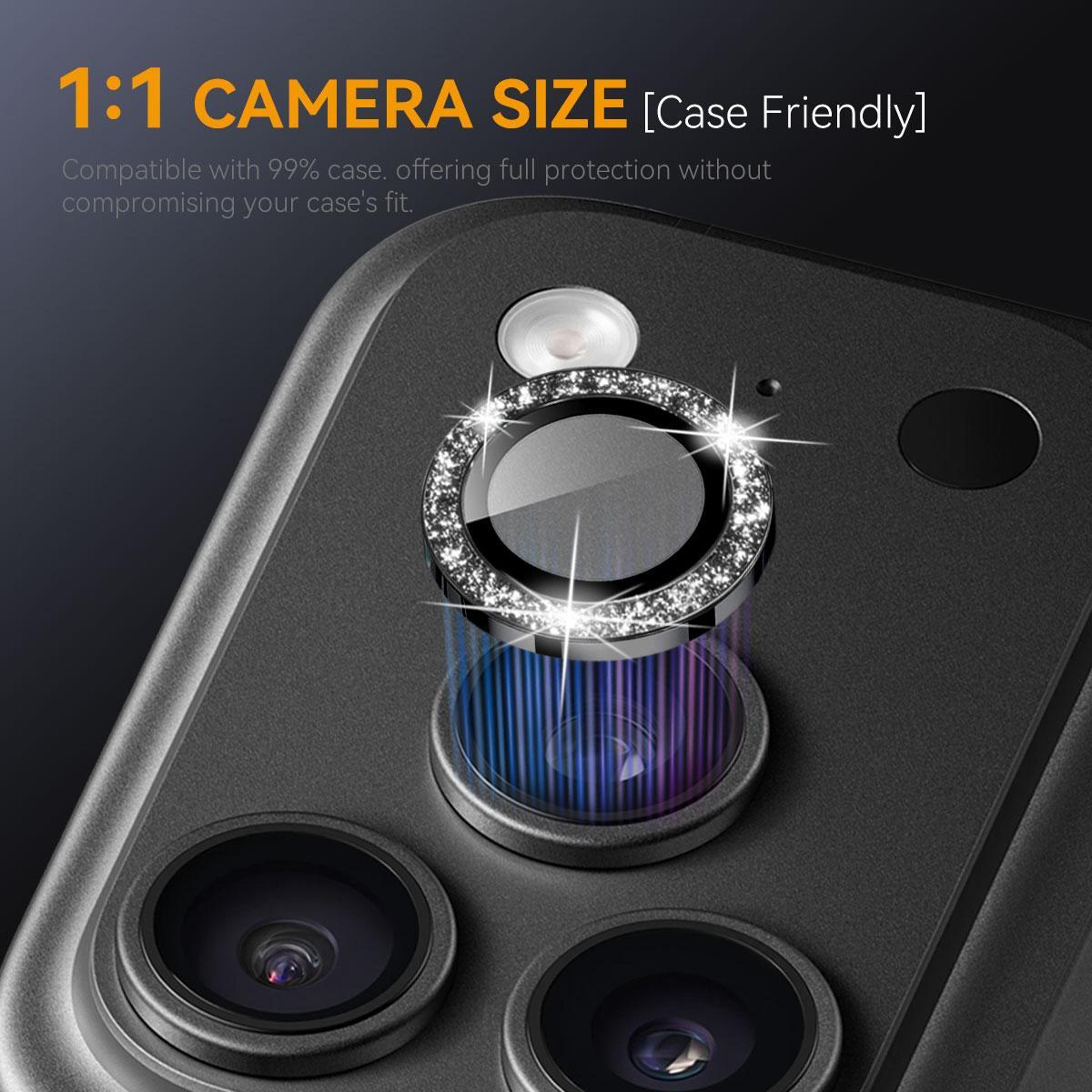 IPhone 18 Pro And 18 Pro Max Glitter Camera Lens Protector Metal Ring Set 2