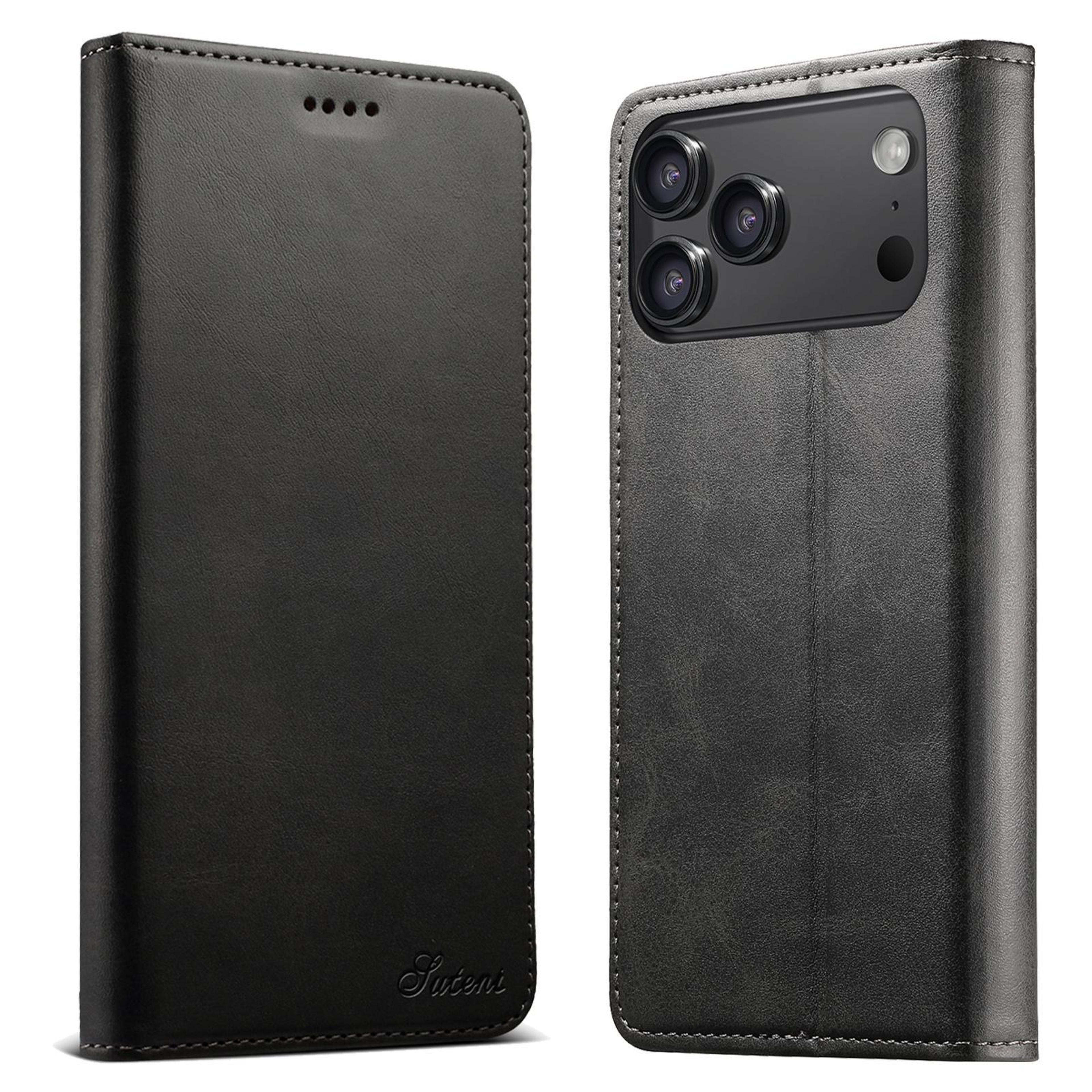 iphone 18 pro max pu leather flip wallet case with card slots and horizontal stand