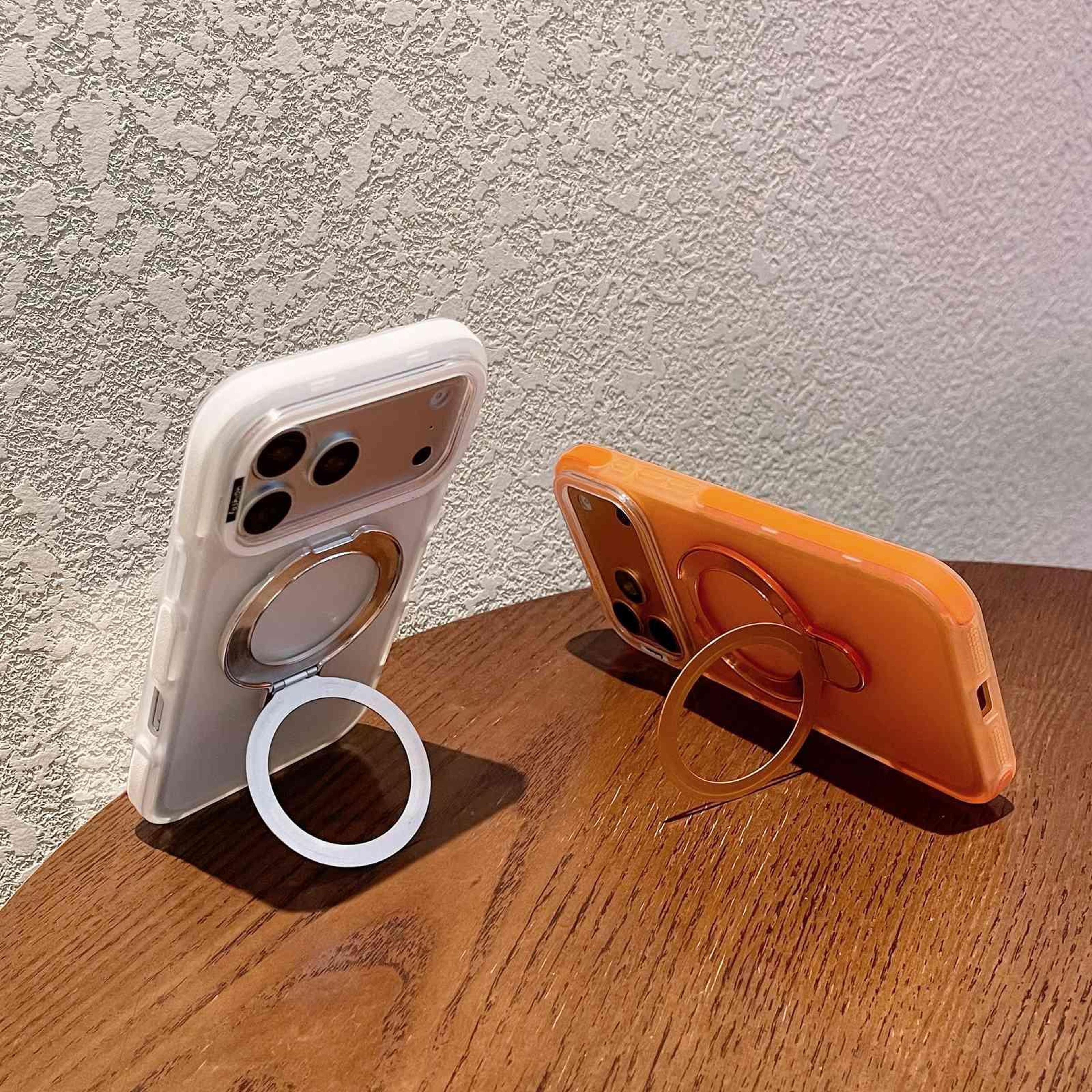 IPhone 18 Pro Translucent Matte Phone Case With Folding Stand 4
