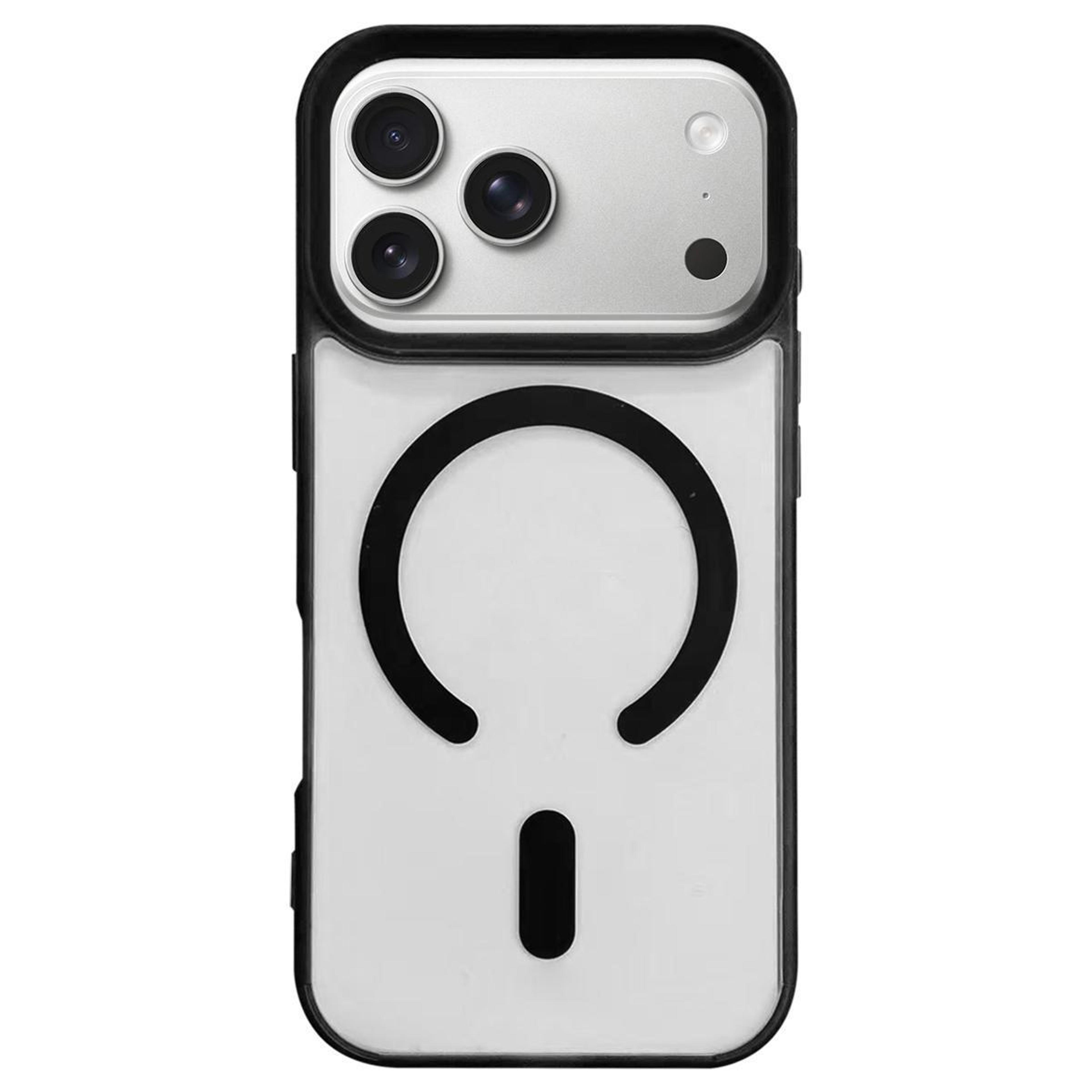 18 pro dual-side frosted clear phone case with acrylic and tpu protection