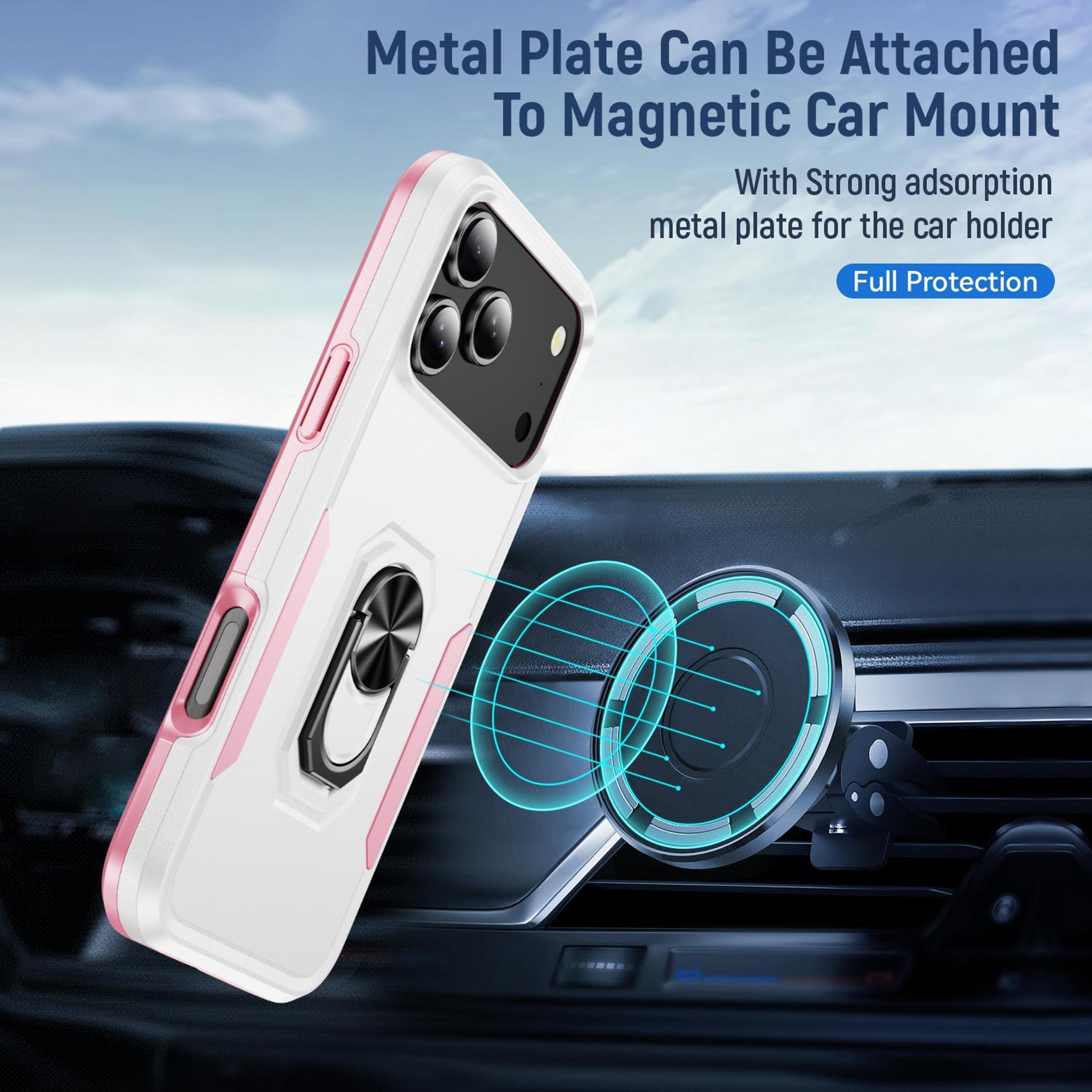 IPhone 18 Pro Max Heavy Duty PC TPU Case With Hidden Ring Stand 3