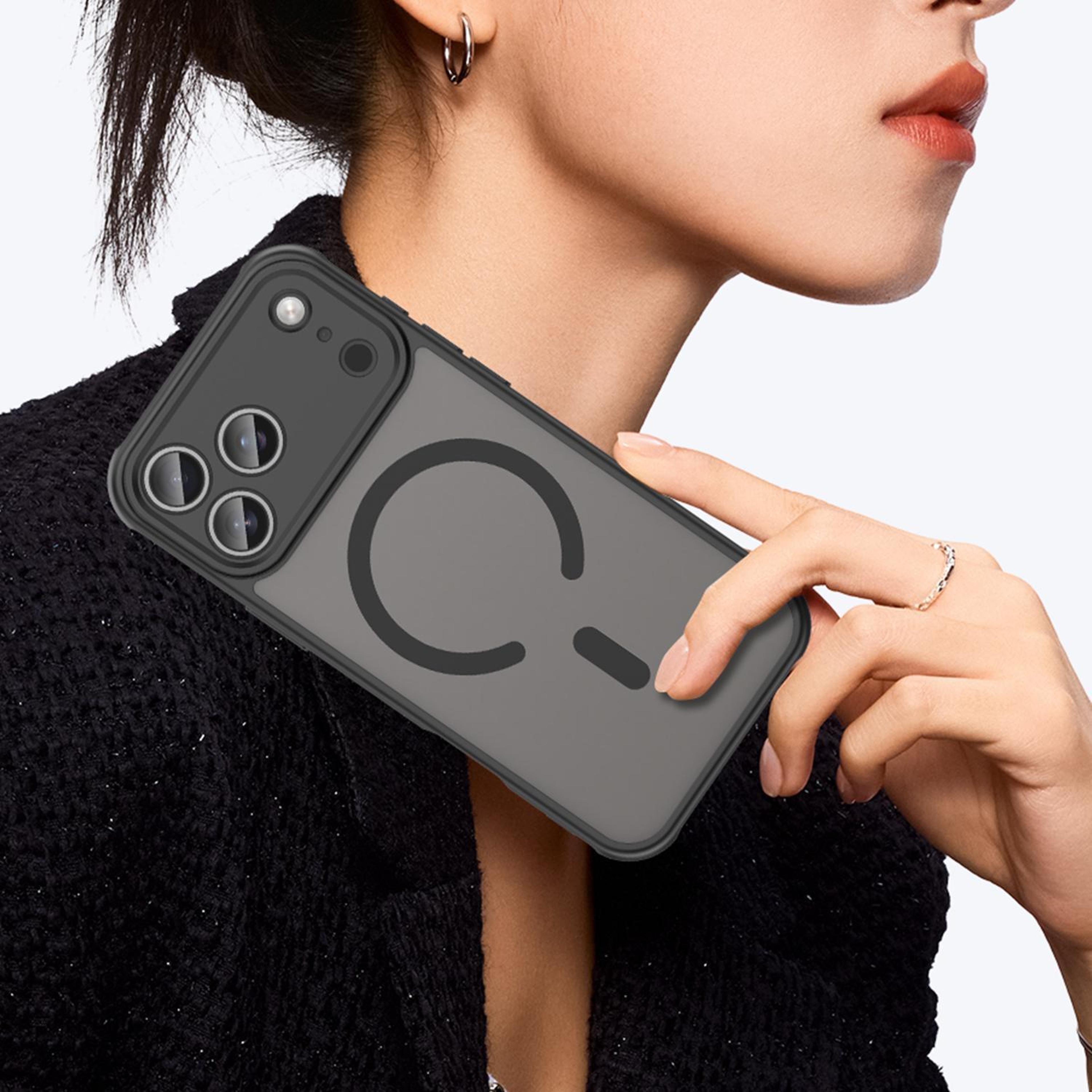 Frosted Magnetic Phone Case For IPhone 18 Pro With TPU And PC Hybrid Protection 2