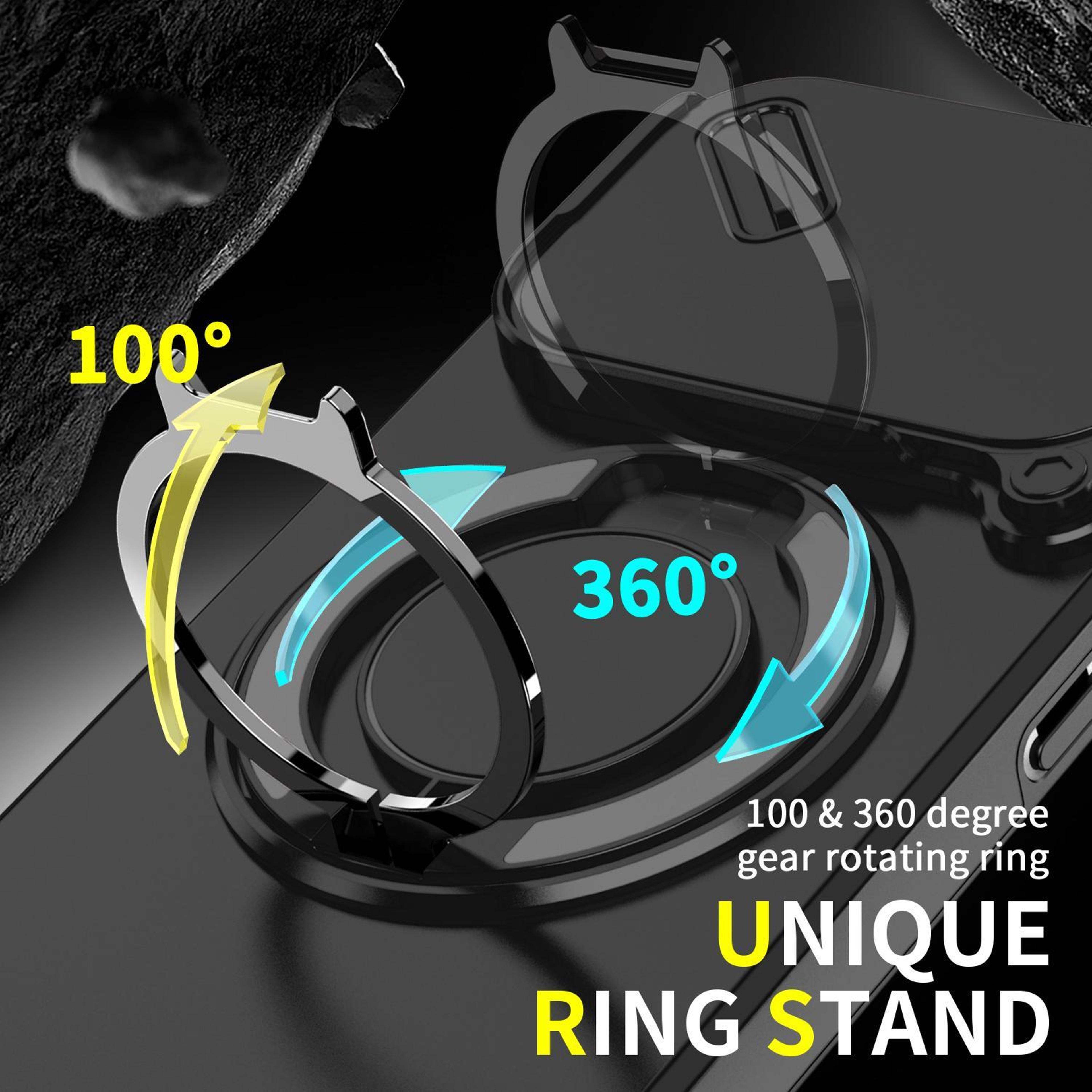 18 Pro Sliding Camera Cover Ring Holder Phone Case 2