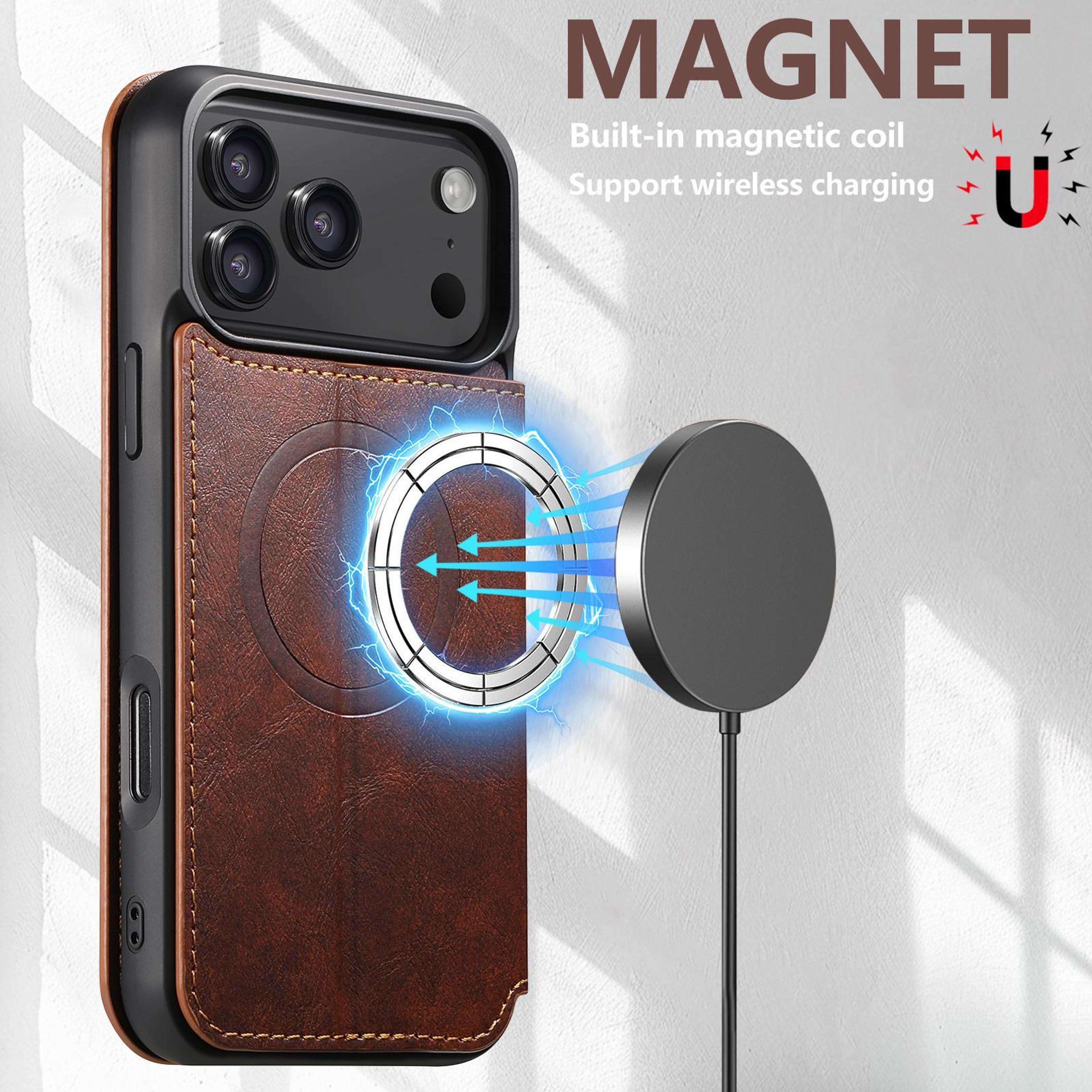 IPhone 18 Pro Max PU Leather MagSafe Wallet Case With Stand 2