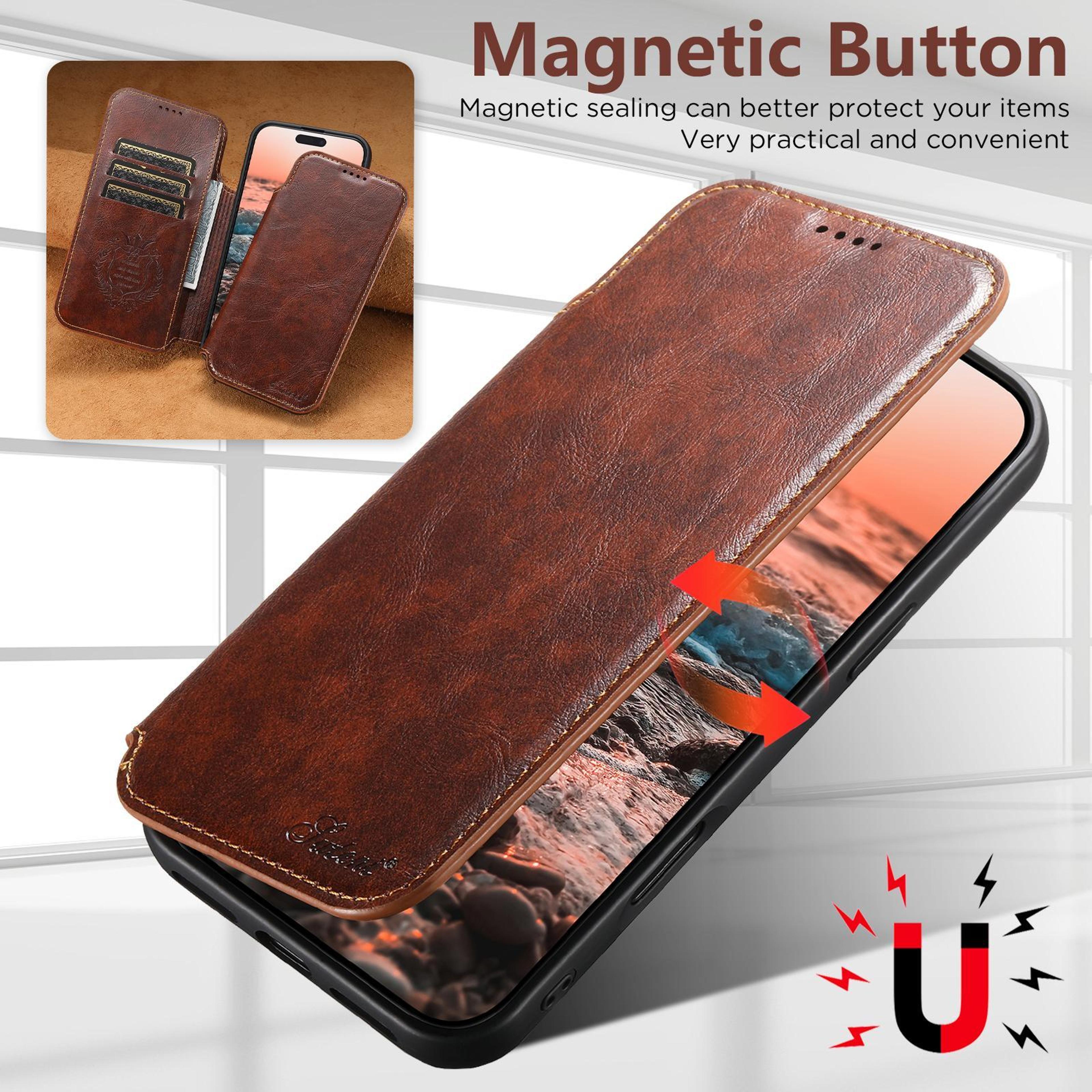 IPhone 18 Pro Max PU Leather MagSafe Wallet Case With Stand 4