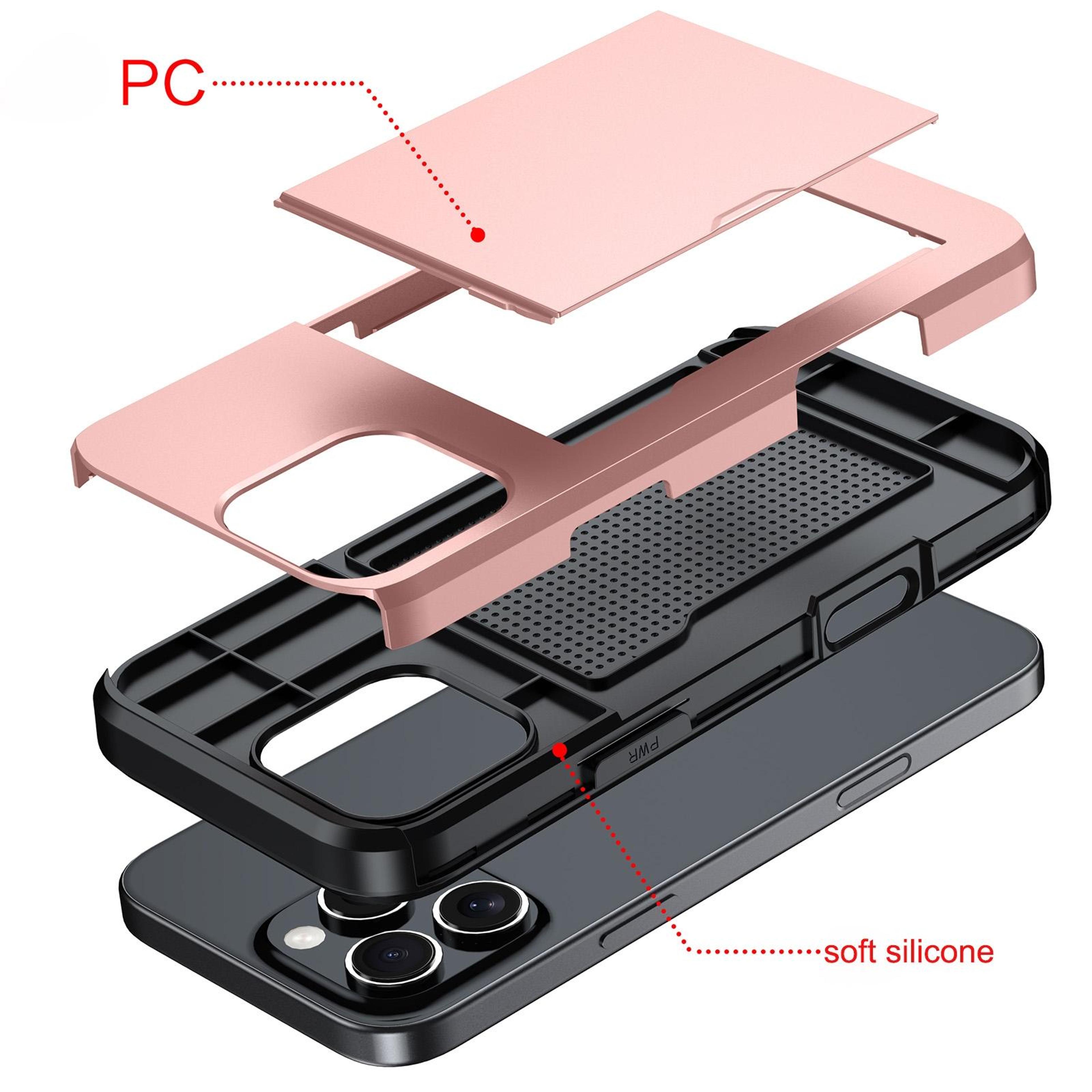 Shockproof Armor Phone Case With Card Slot For 18 Pro 6