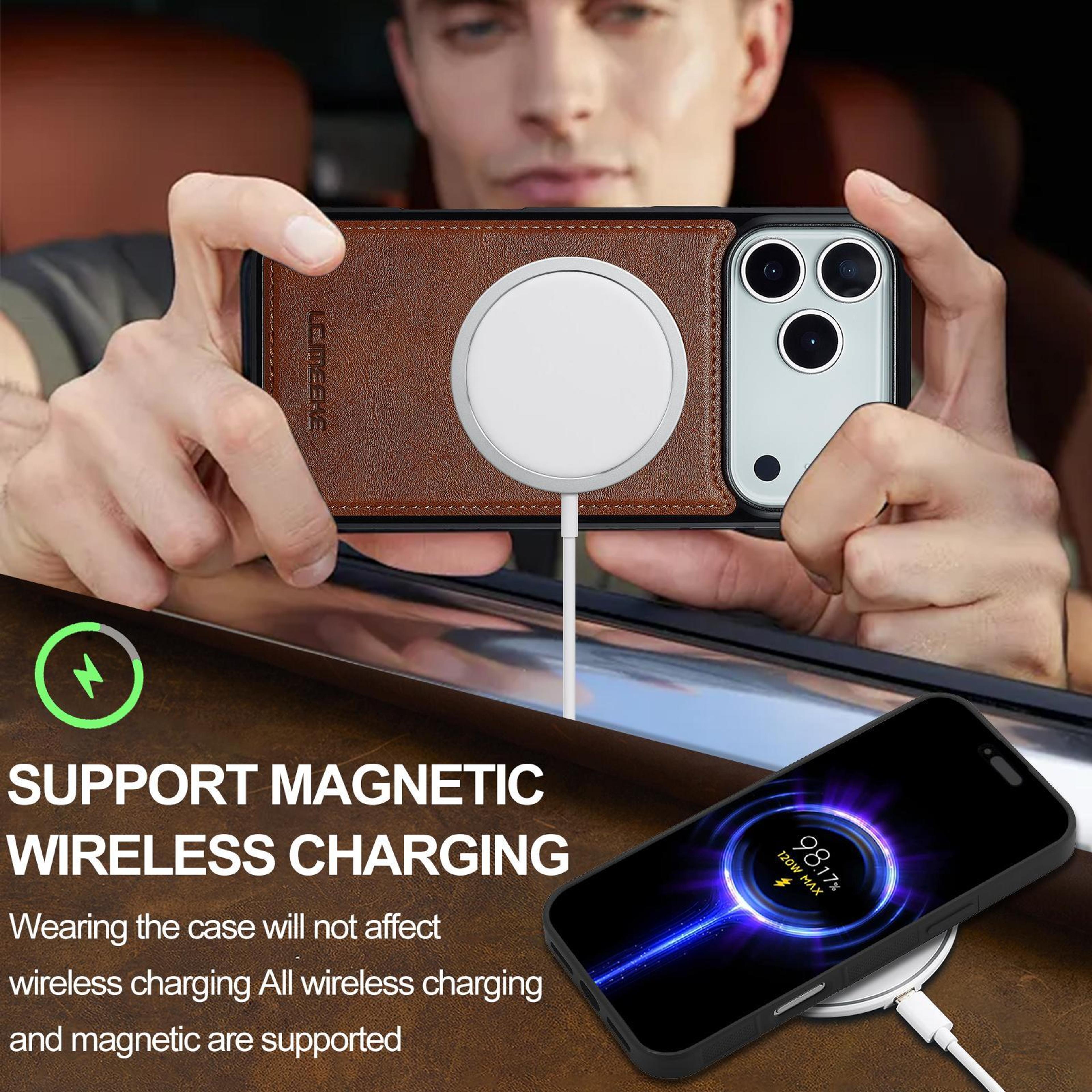 IPhone 18 Pro MagSafe PU Leather Protective Phone Case 5