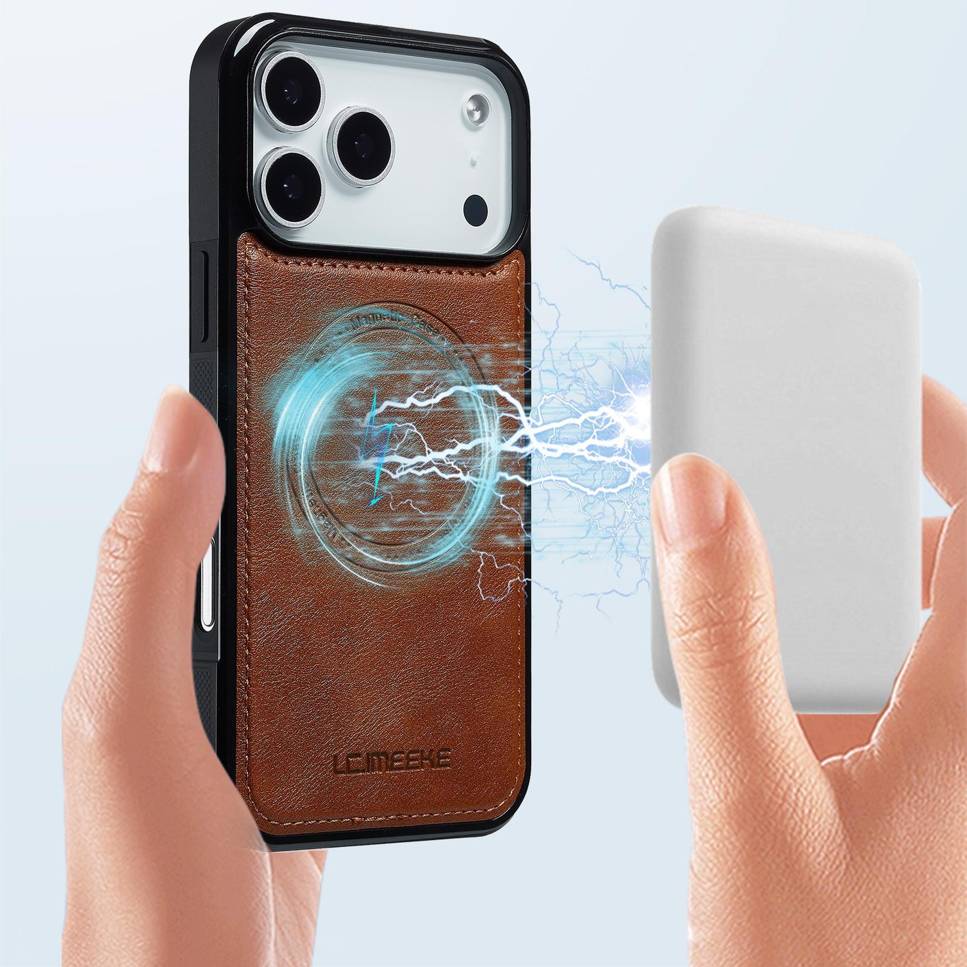 IPhone 18 Pro Max MagSafe PU Leather Protective Phone Case 3