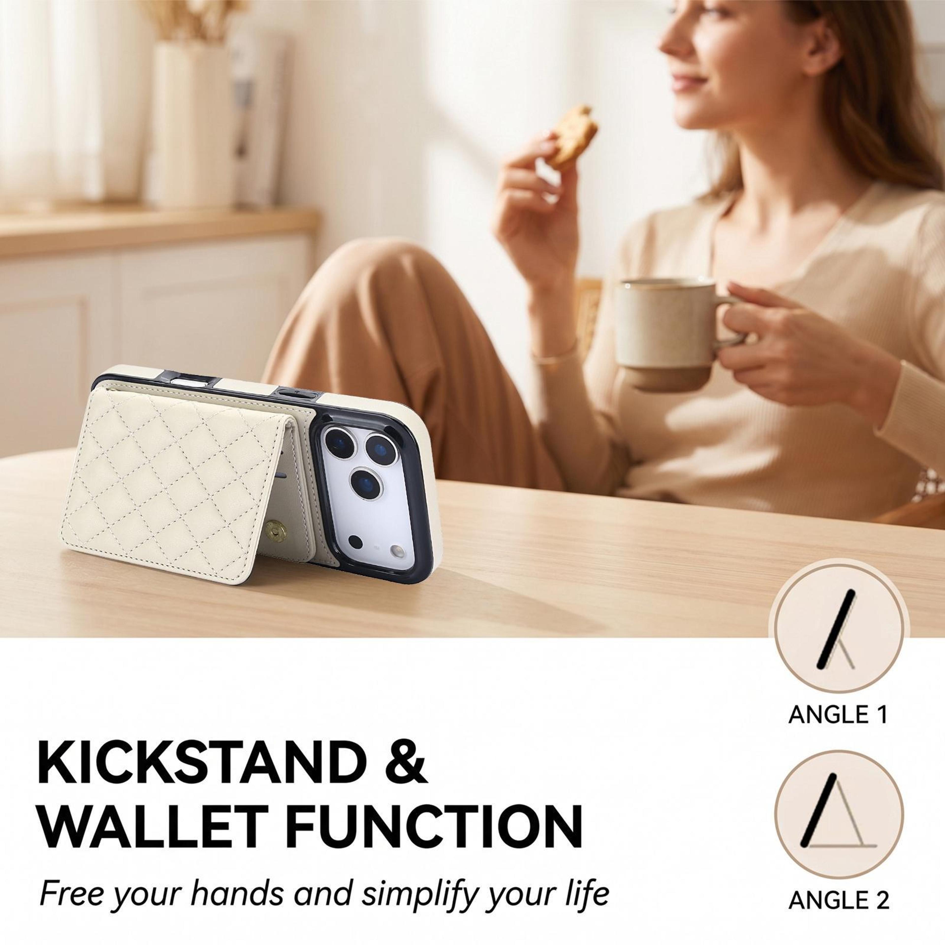 IPhone 18 Pro Wallet Case With Magnetic Charging Card Holder Crossbody And Wrist Straps 6
