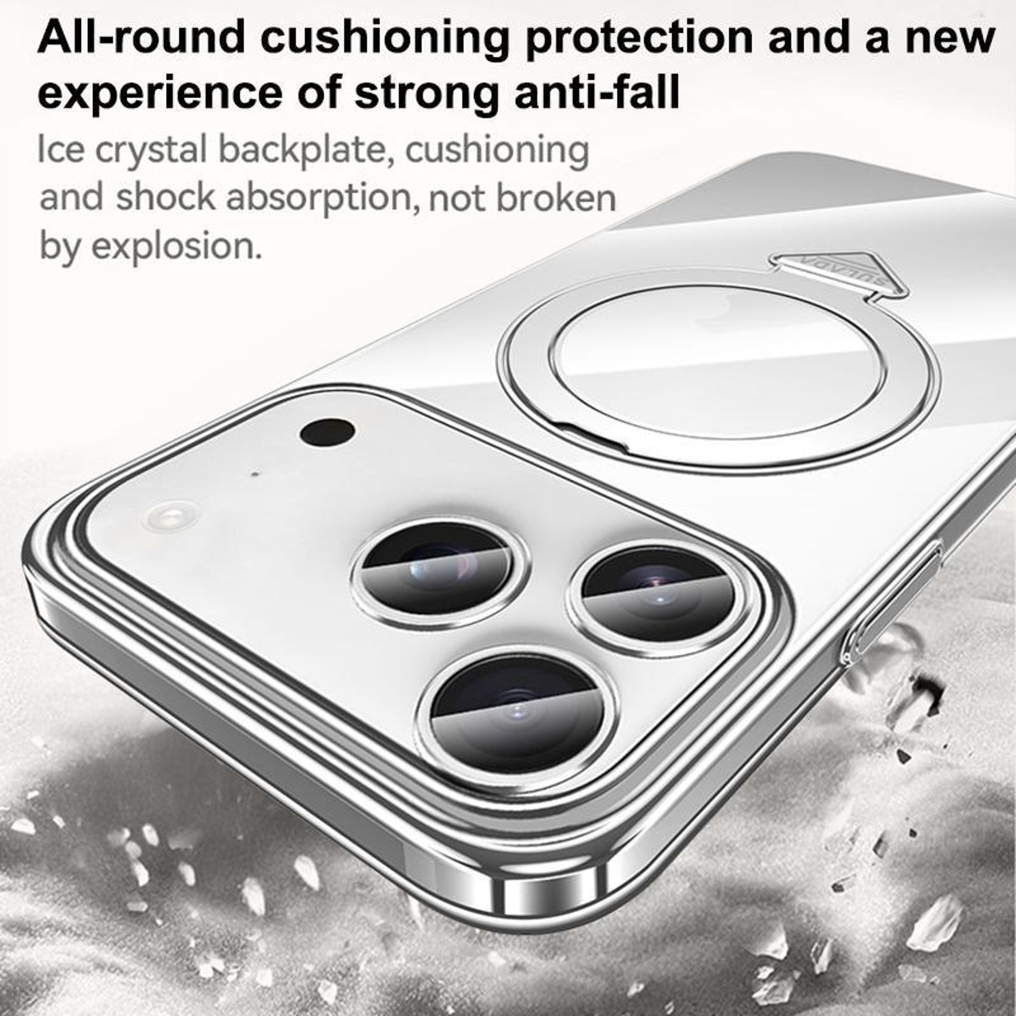 IPhone 18 Pro Transparent MagSafe Case With Metal Stand 10