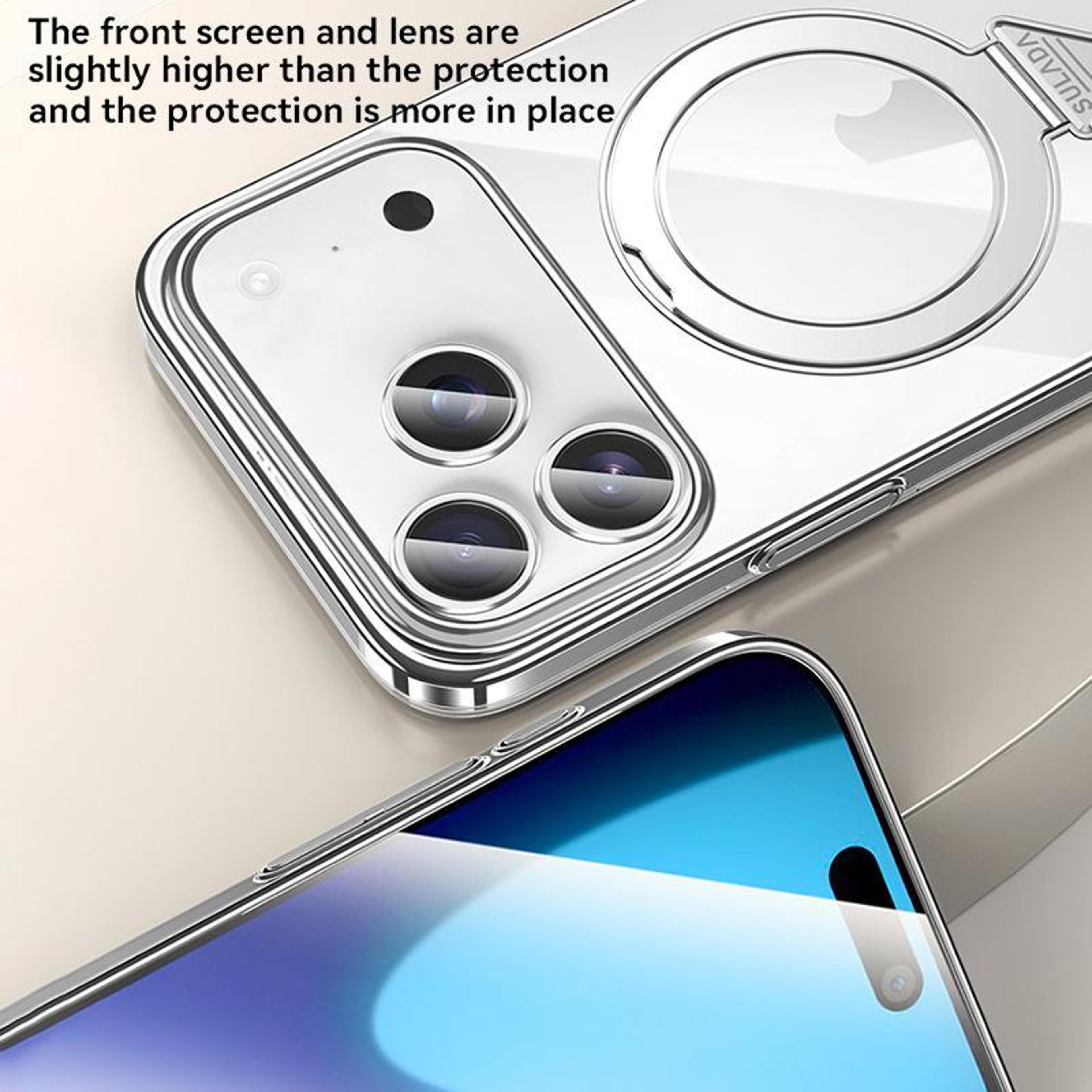 IPhone 18 Pro Max Clear MagSafe Case With Metal Kickstand 9