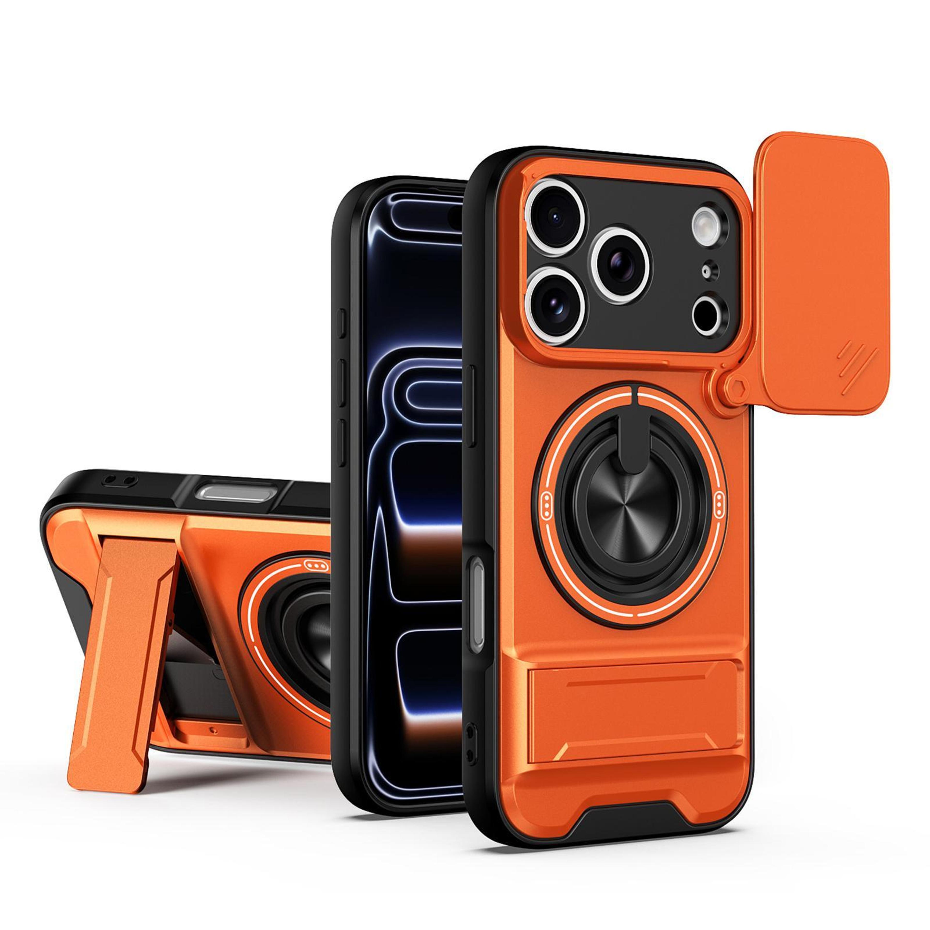 IPhone 18 Pro Magnetic Shockproof Case With Sliding Lens Cover And Stand 0