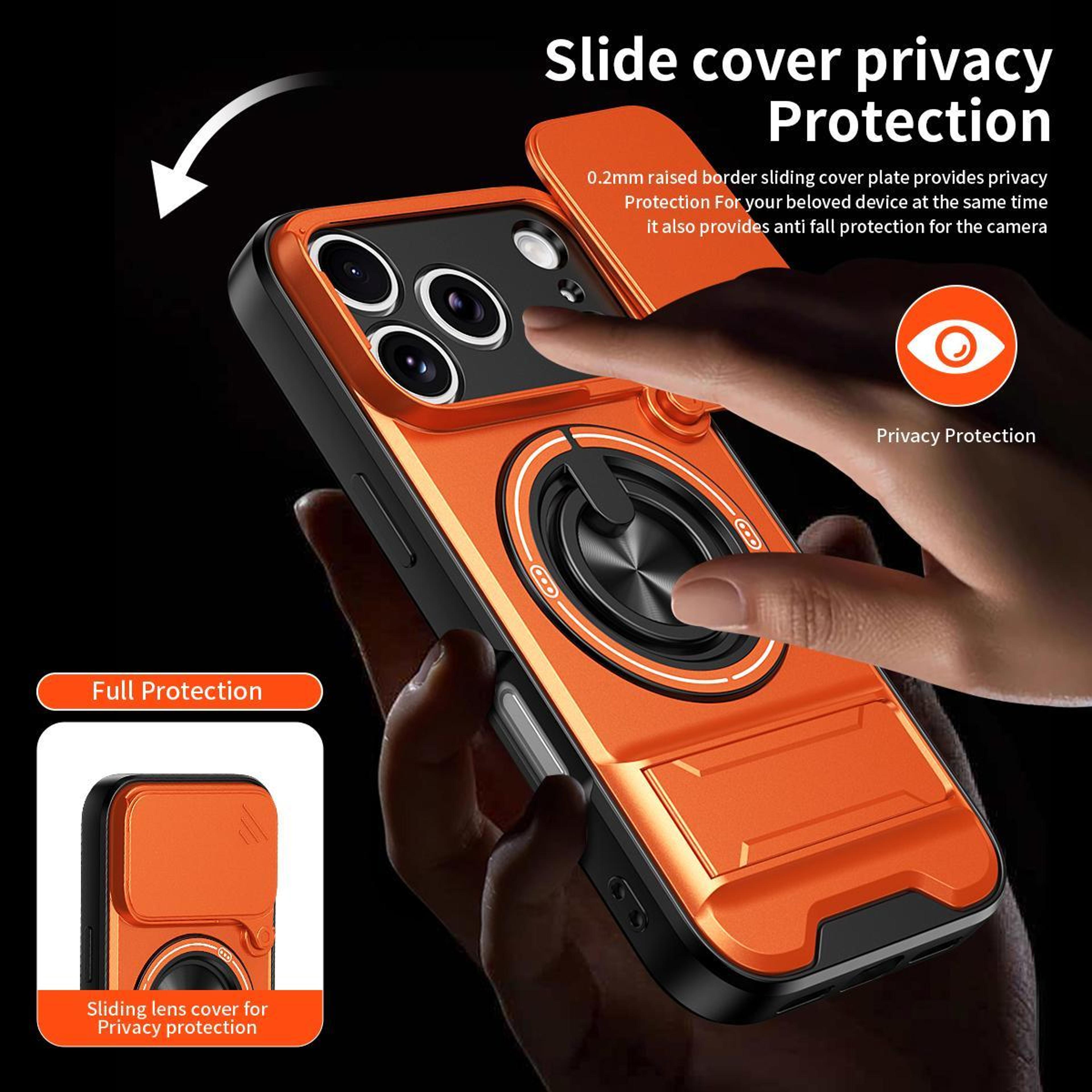 IPhone 18 Pro Max Magnetic Phone Case With Sliding Lens Cover And Stand 13