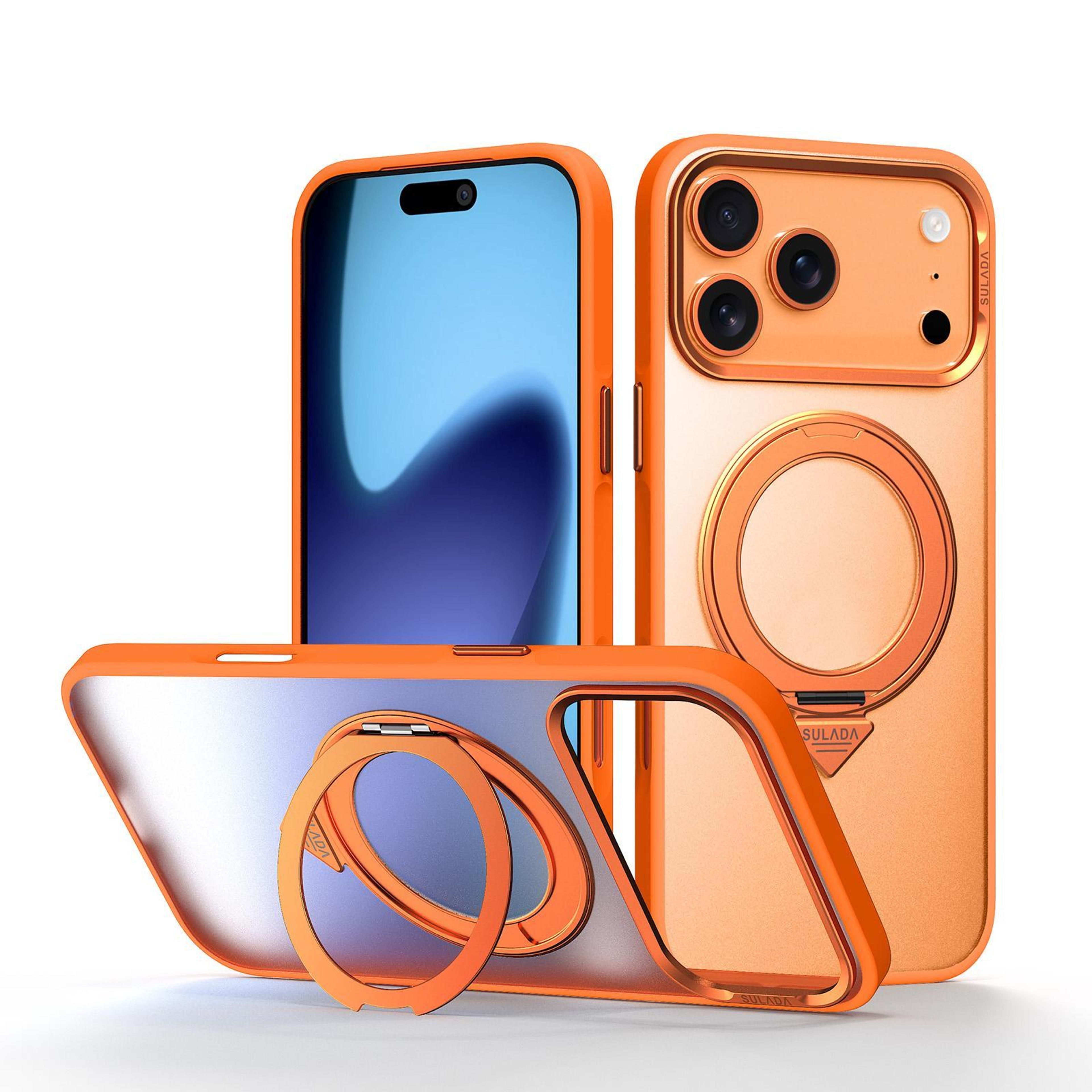 iphone 18 pro max magnetic case with 360 degree rotating stand