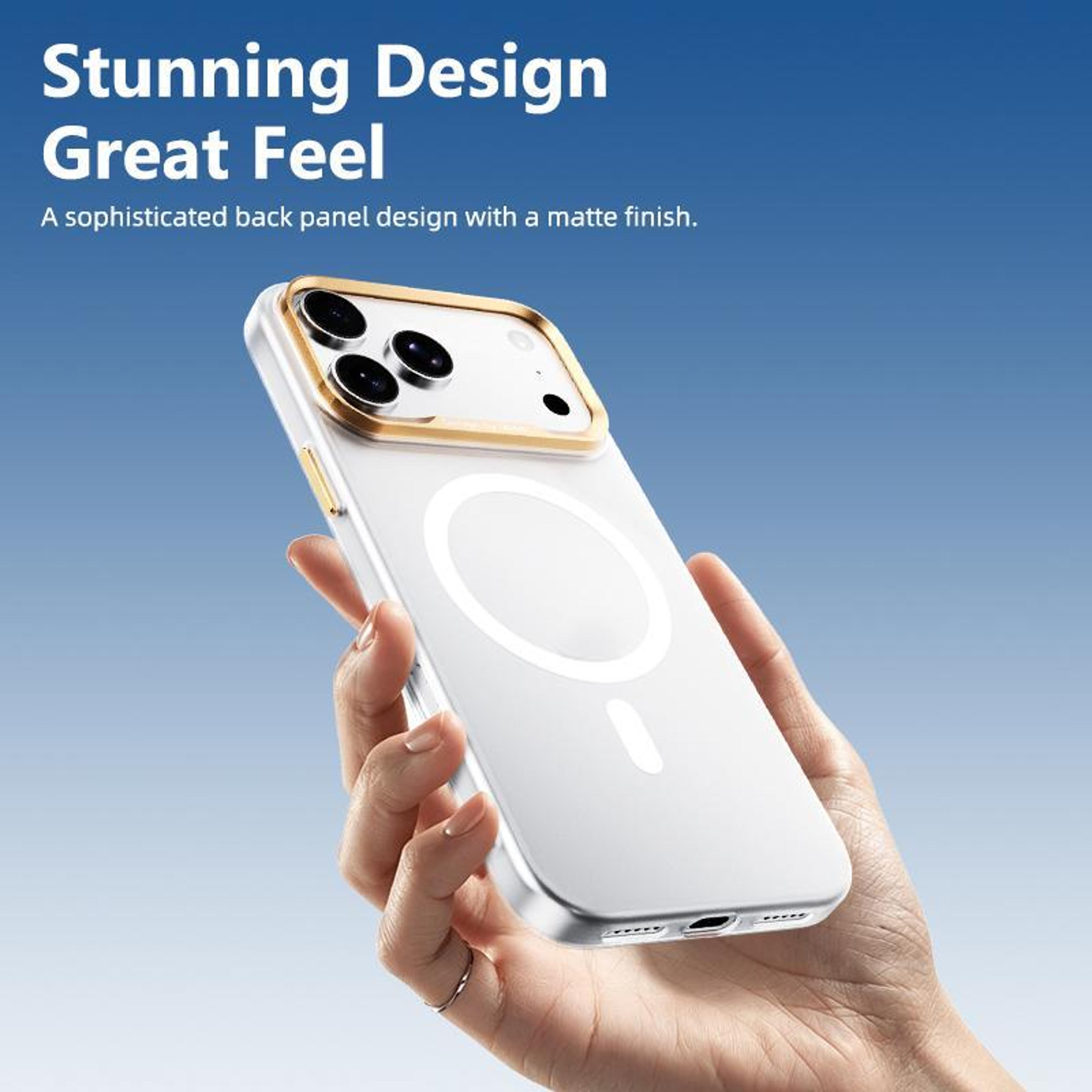 IPhone 18 Pro Max Magnetic Frosted PC Phone Case With Raised Lens Protection 3