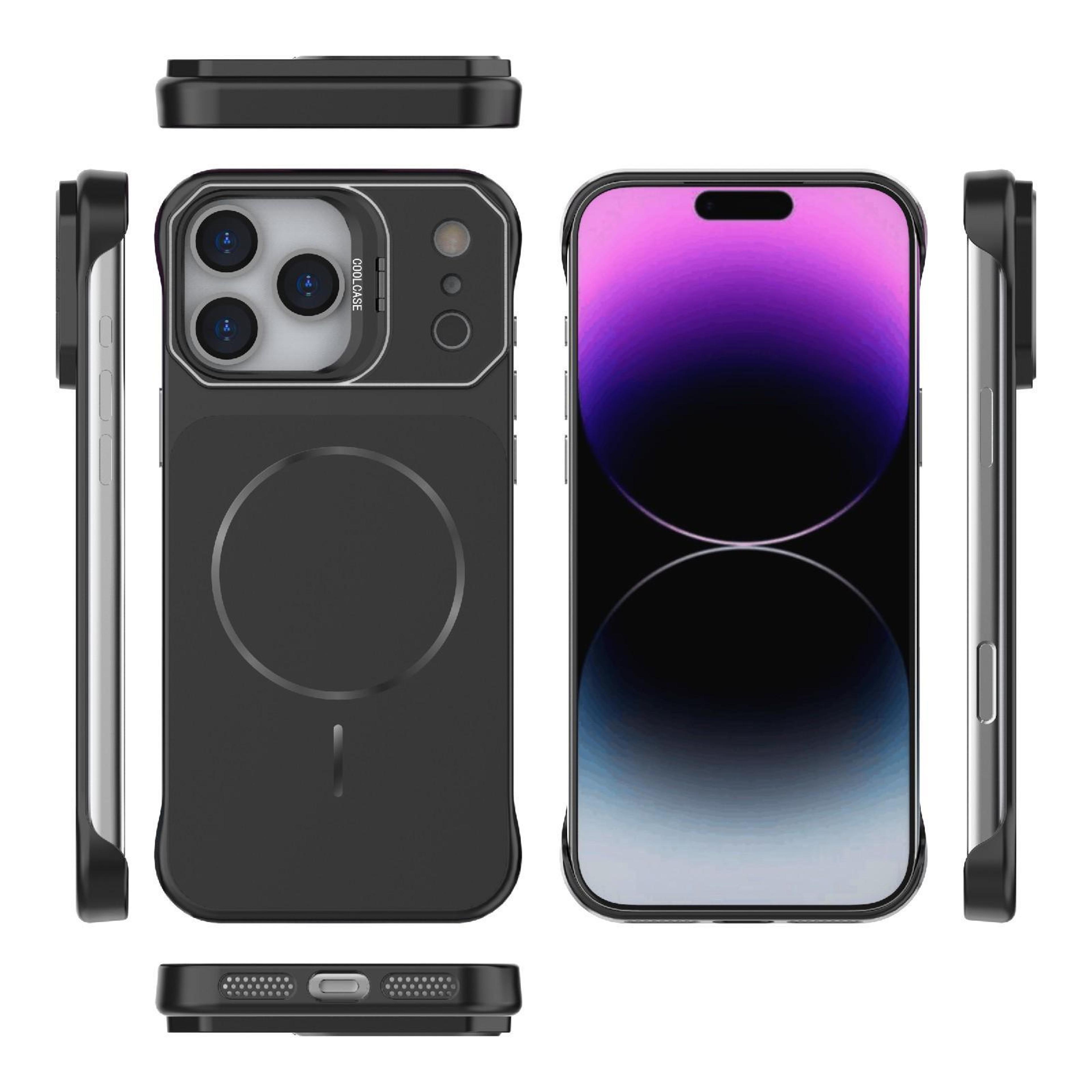IPhone 18 Pro Magnetic Frameless PC Phone Case With Hidden Kickstand 1
