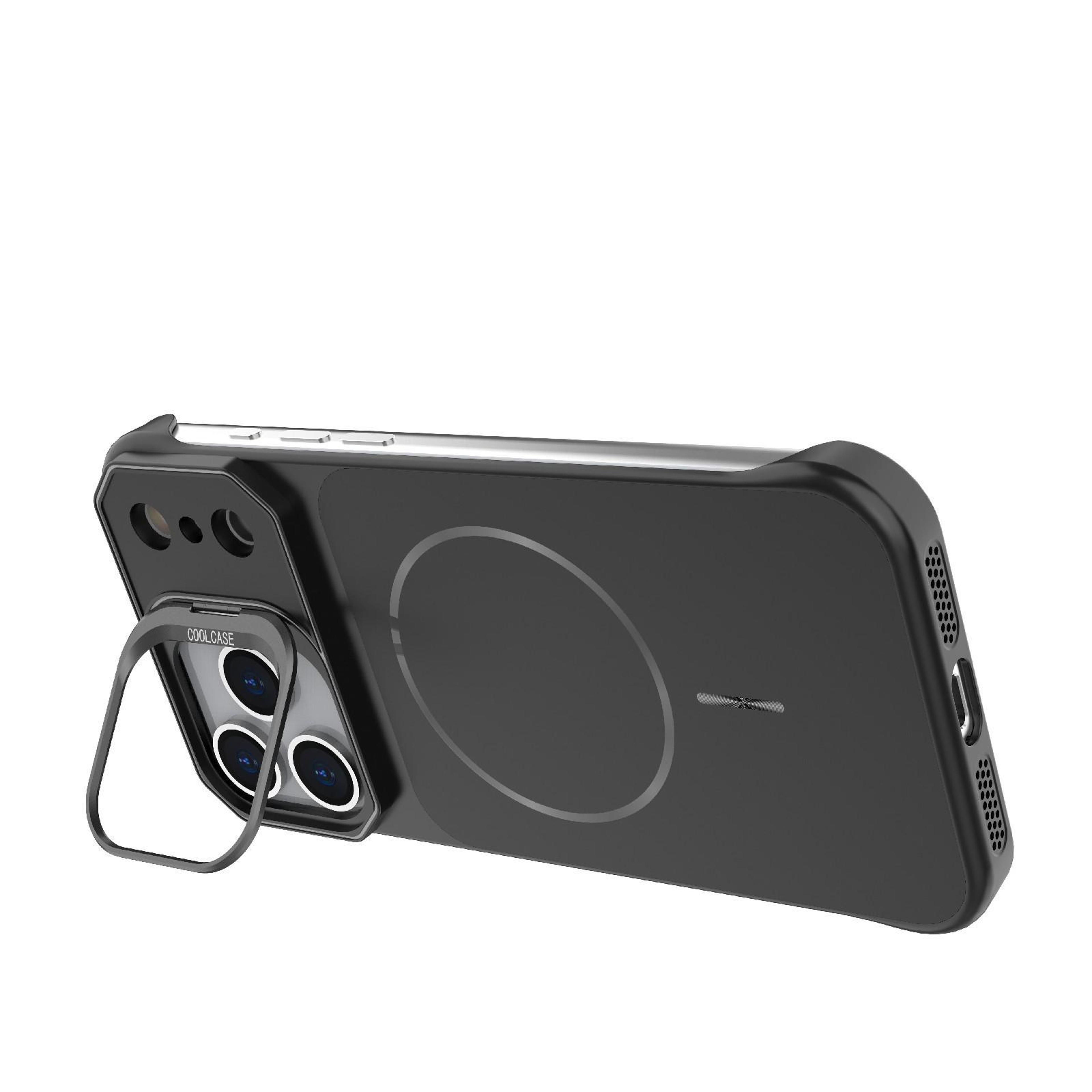 IPhone 18 Pro Magnetic Frameless PC Phone Case With Hidden Kickstand 3