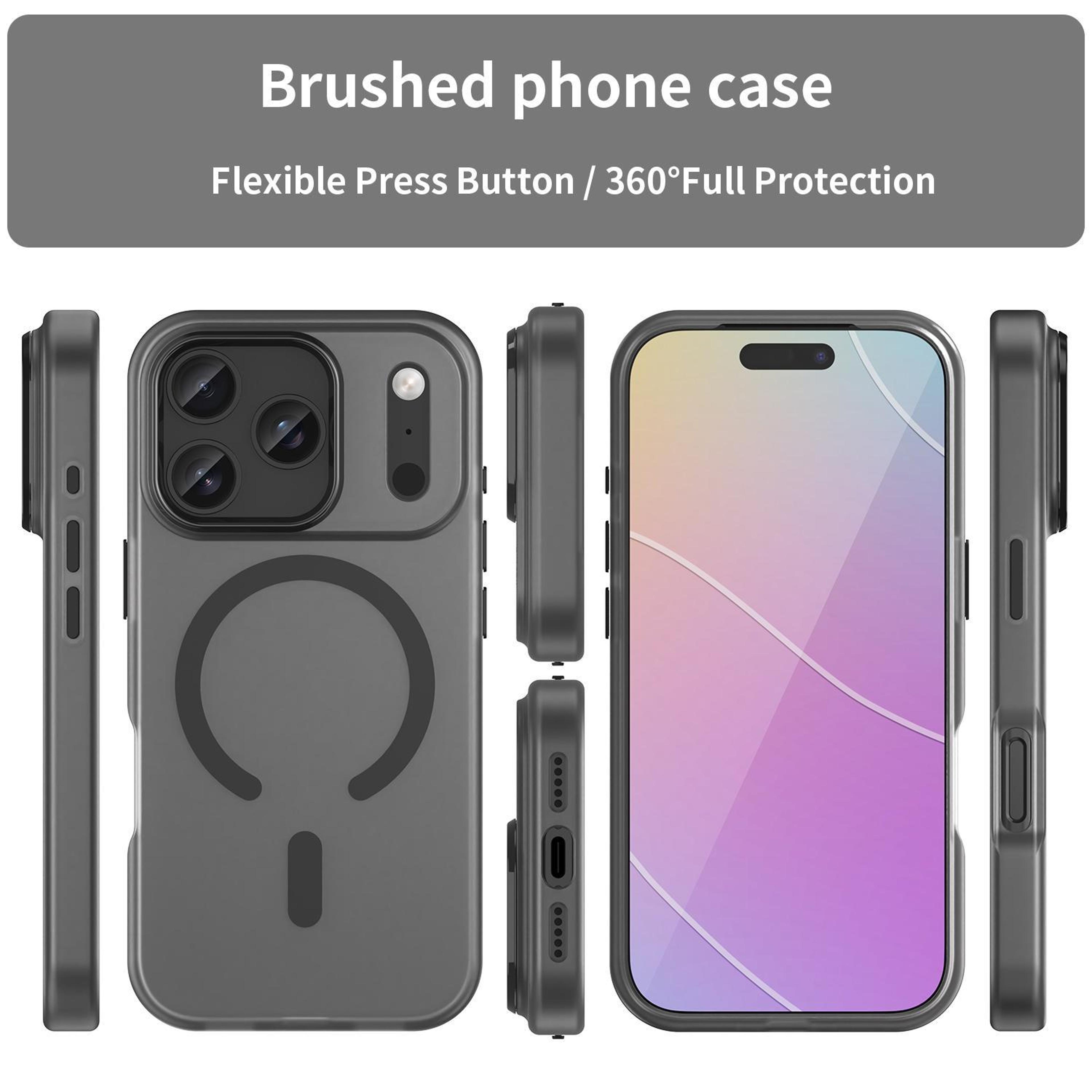 IPhone 18 Pro MagSafe Frosted Translucent TPU PC Protective Case 1