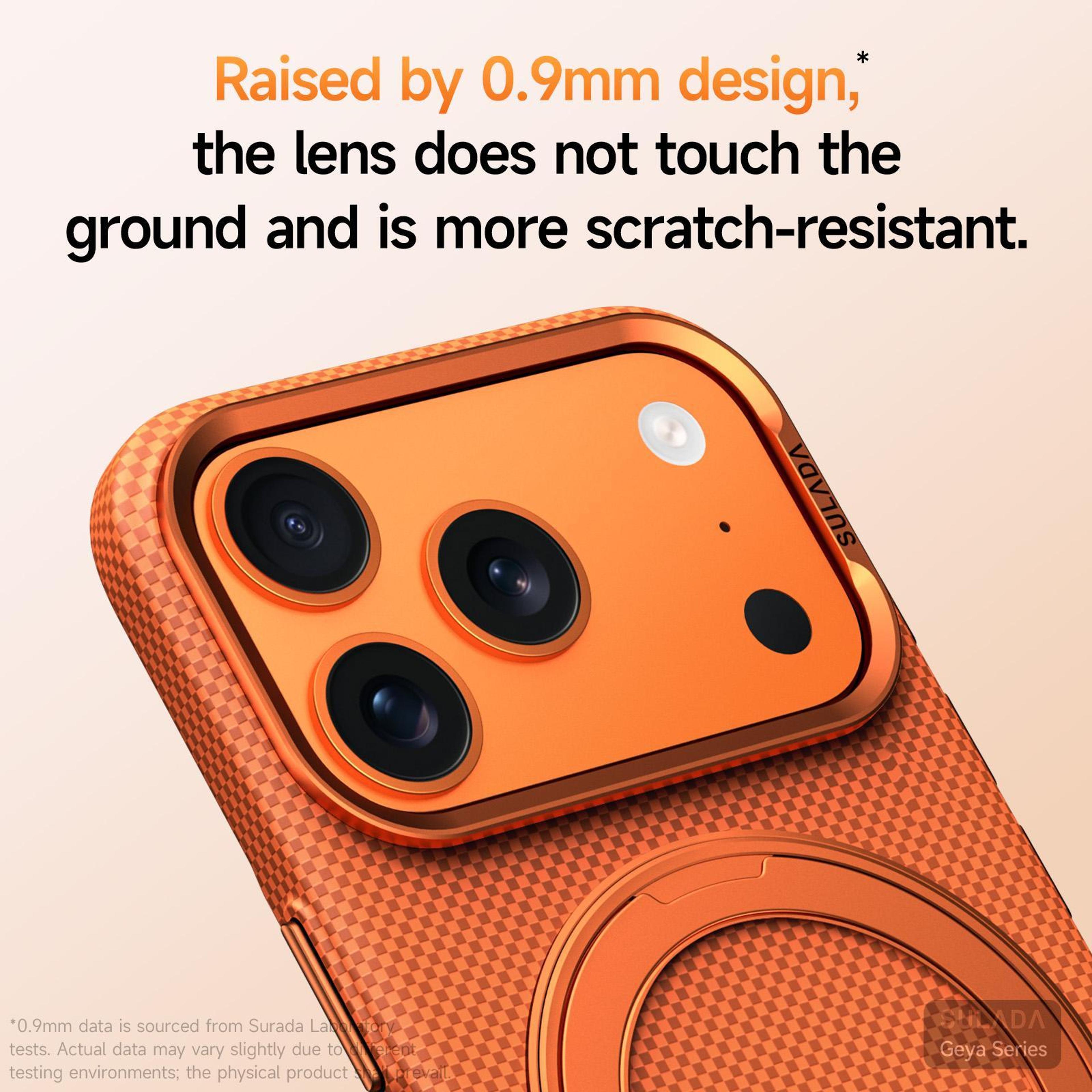 IPhone 18 Pro Magnetic Case With 360 Degree Rotating Holder And 600D Textured Finish 6