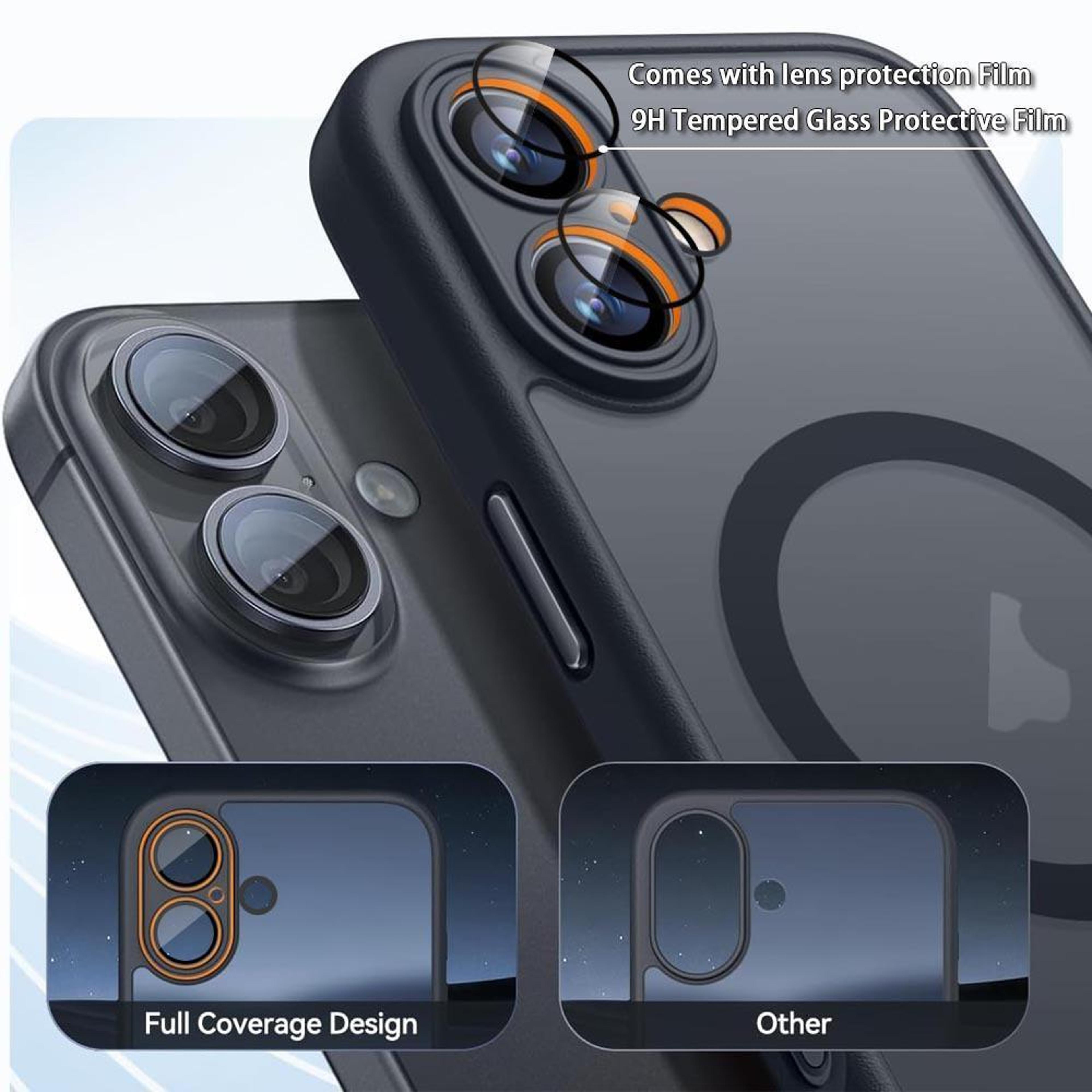 IPhone 18 Pro Magnetic Frosted Phone Case With Lens Film 2