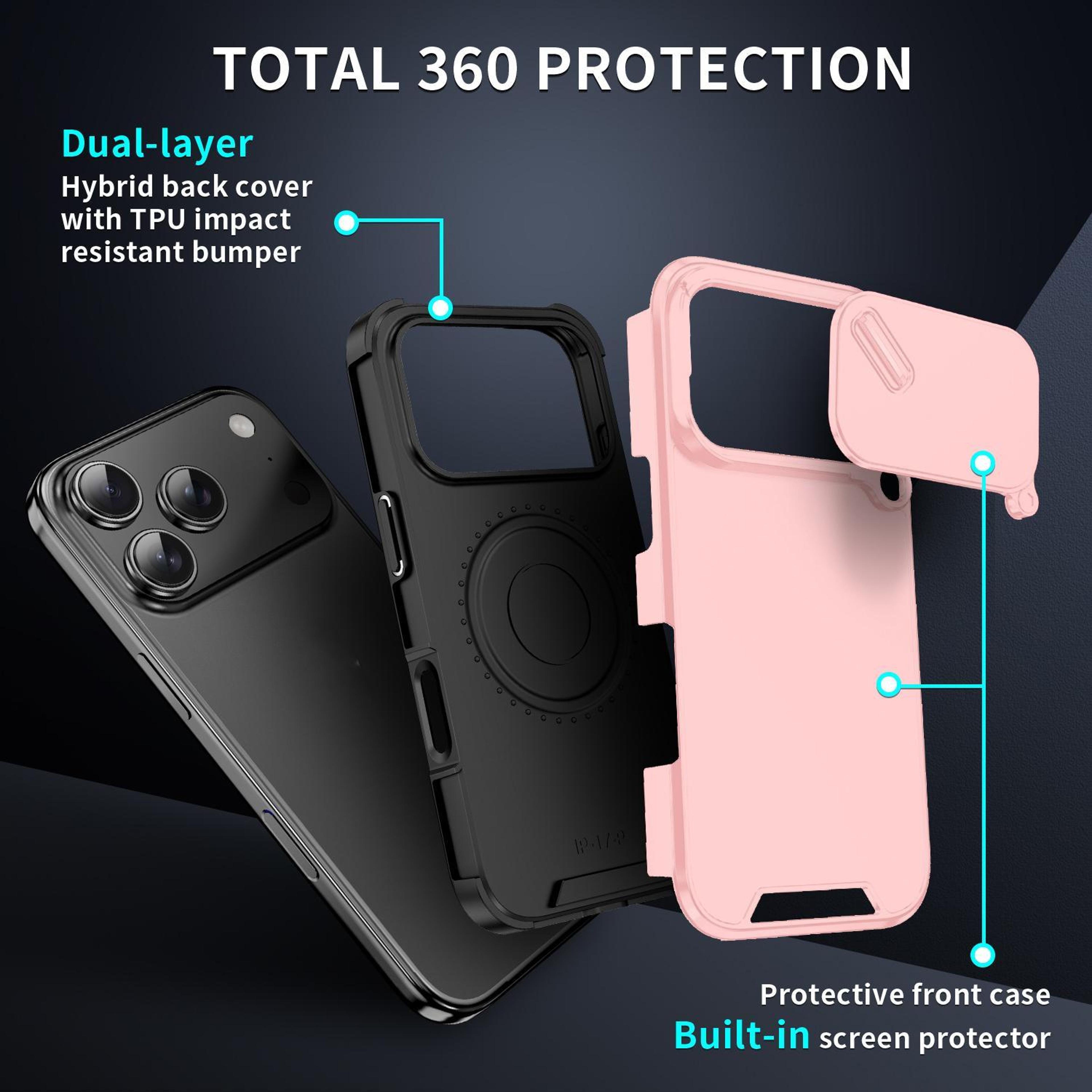 Sliding Camera Cover TPU PC Phone Case For 18 Pro 8