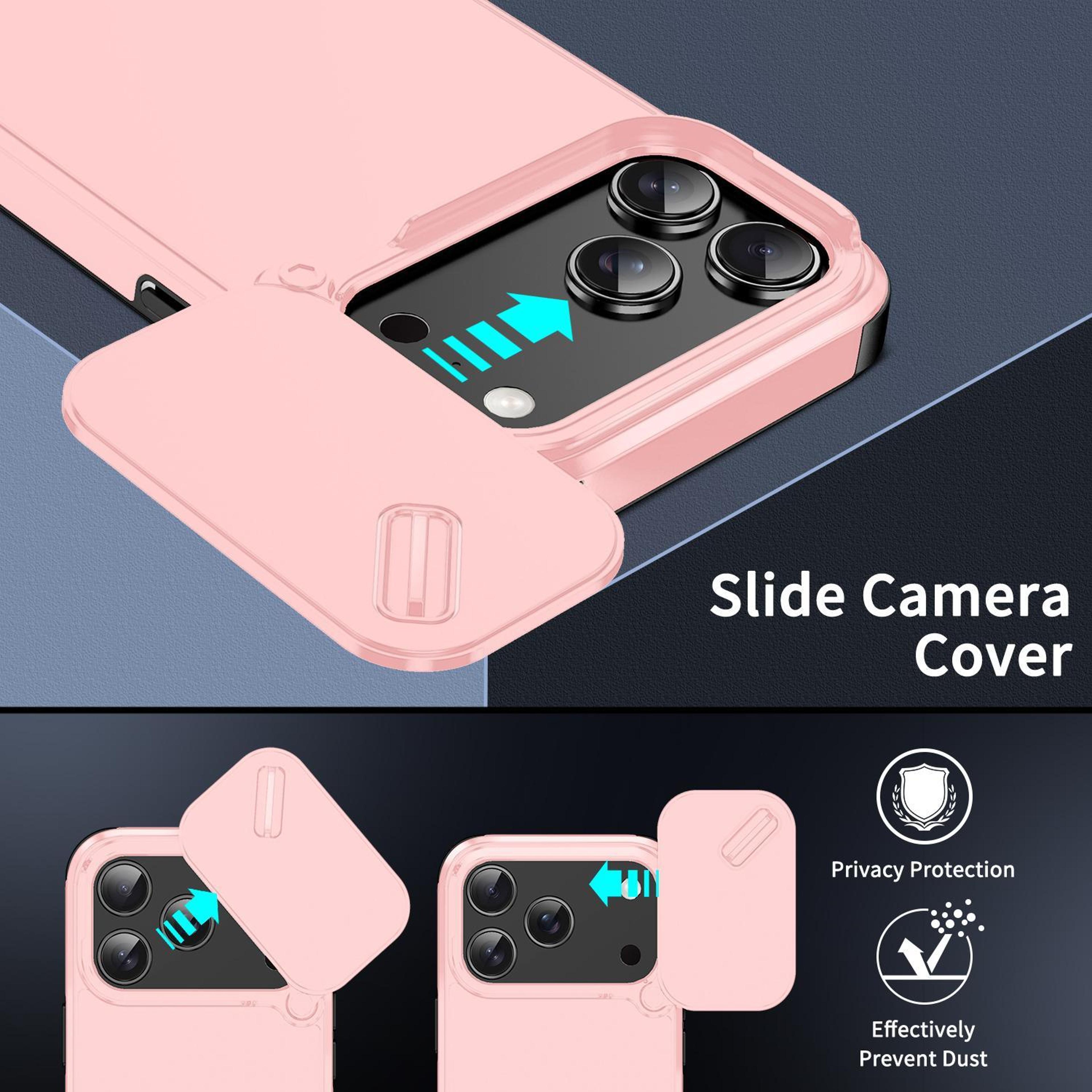 18 Pro Max Sliding Camera Cover TPU PC Phone Case 2