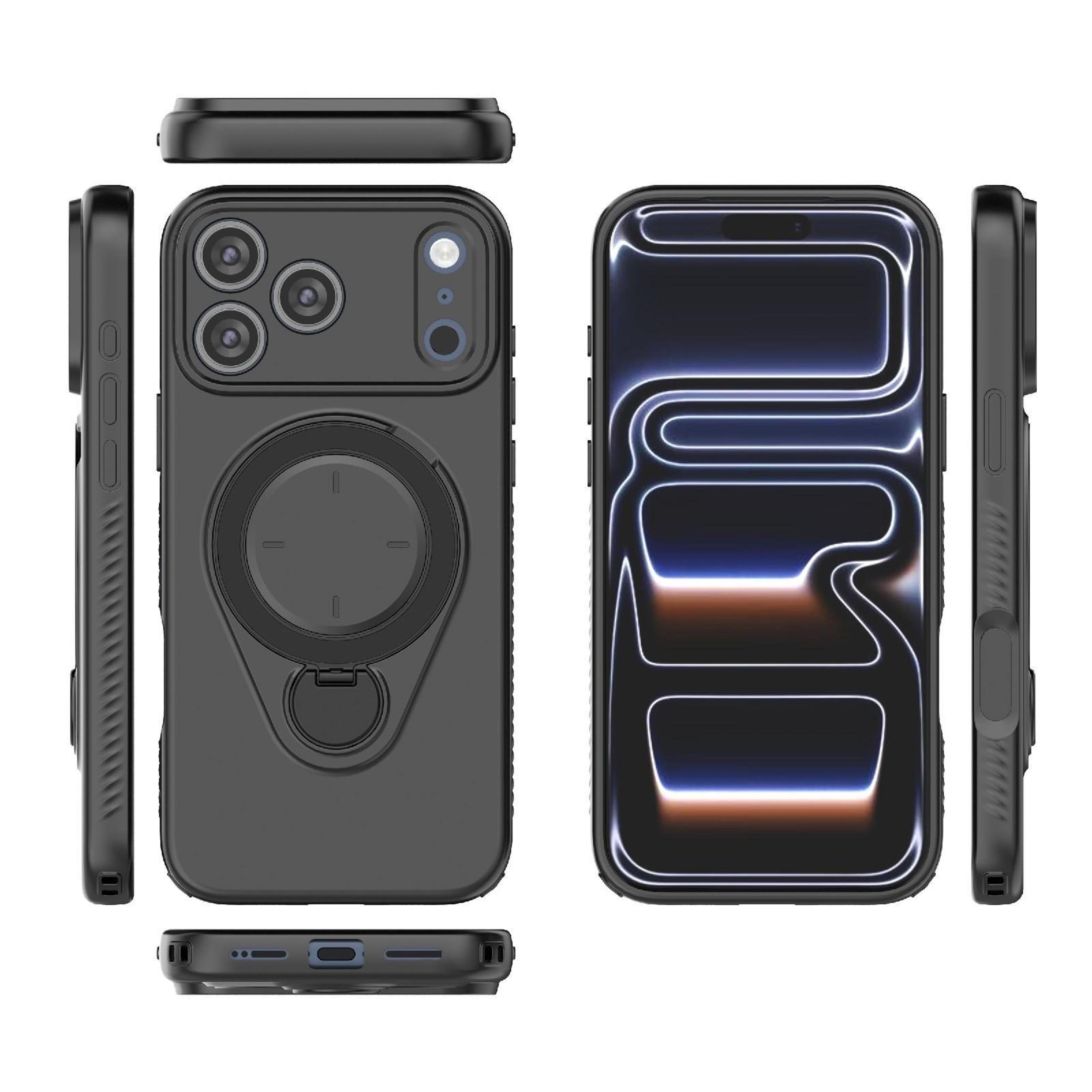 IPhone 18 Pro Max MagSafe Phone Case With 360 Degree Rotating Ring Holder 1