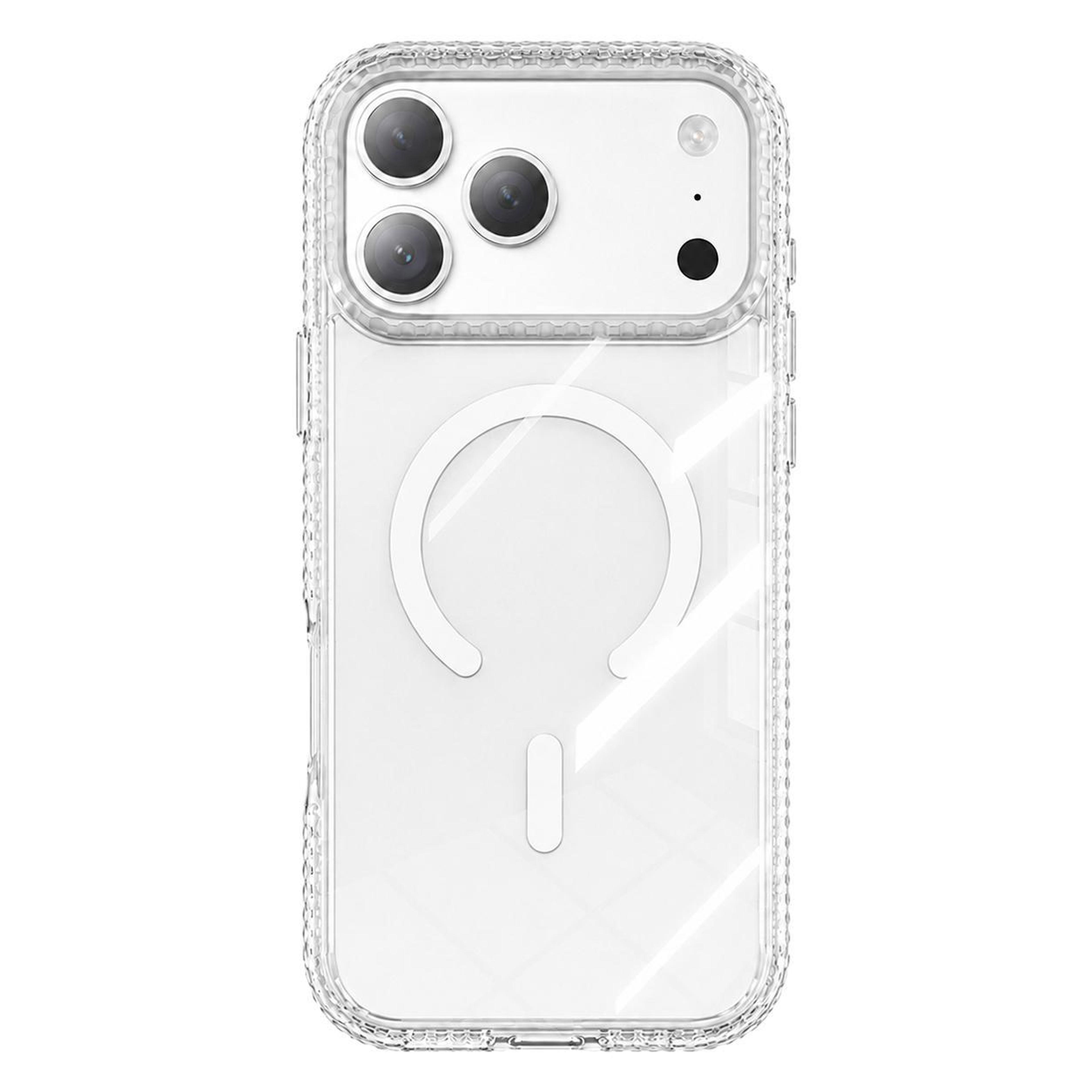 iphone 18 pro transparent magnetic kylin pattern phone case