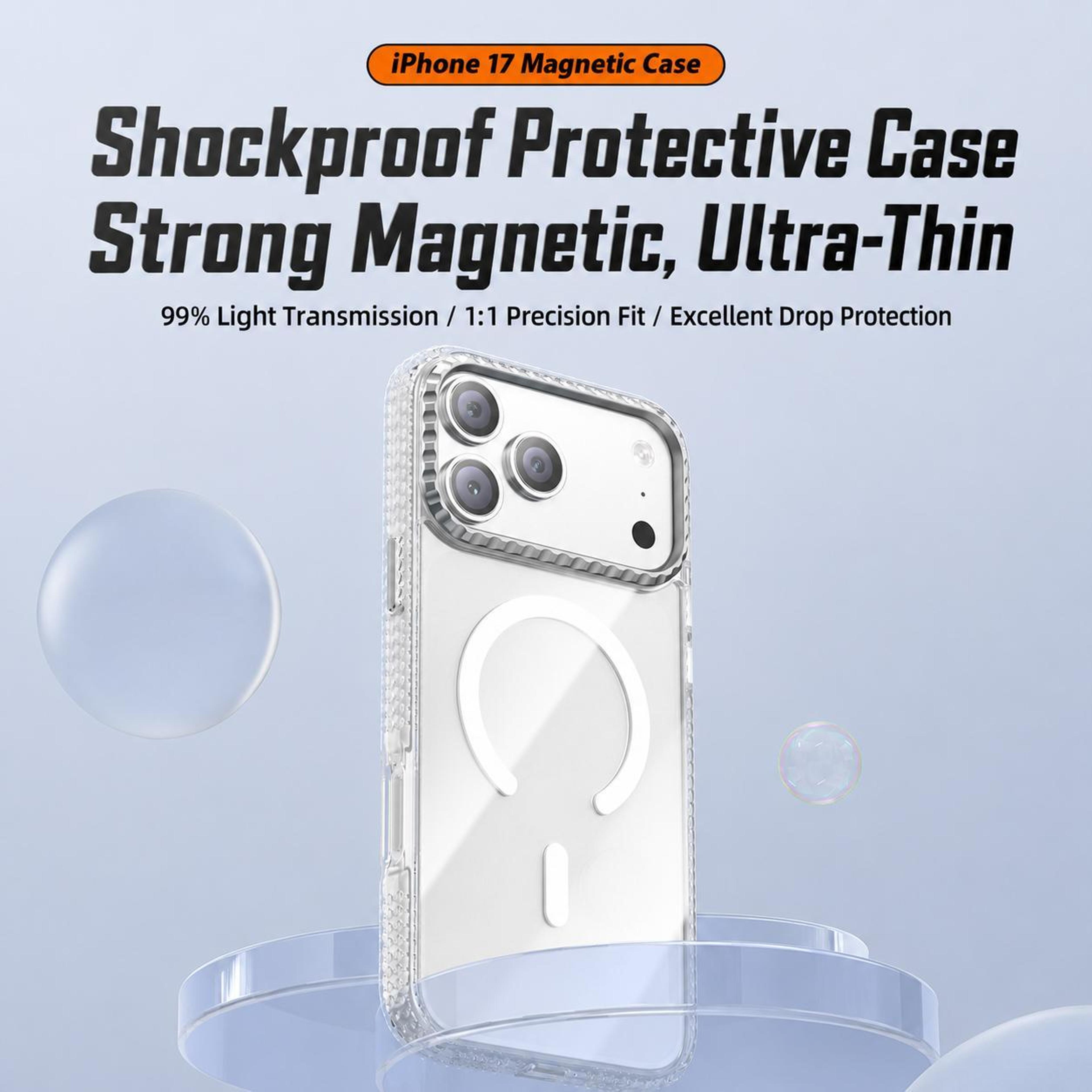 IPhone 18 Pro Transparent Magnetic Kylin Pattern Phone Case 1