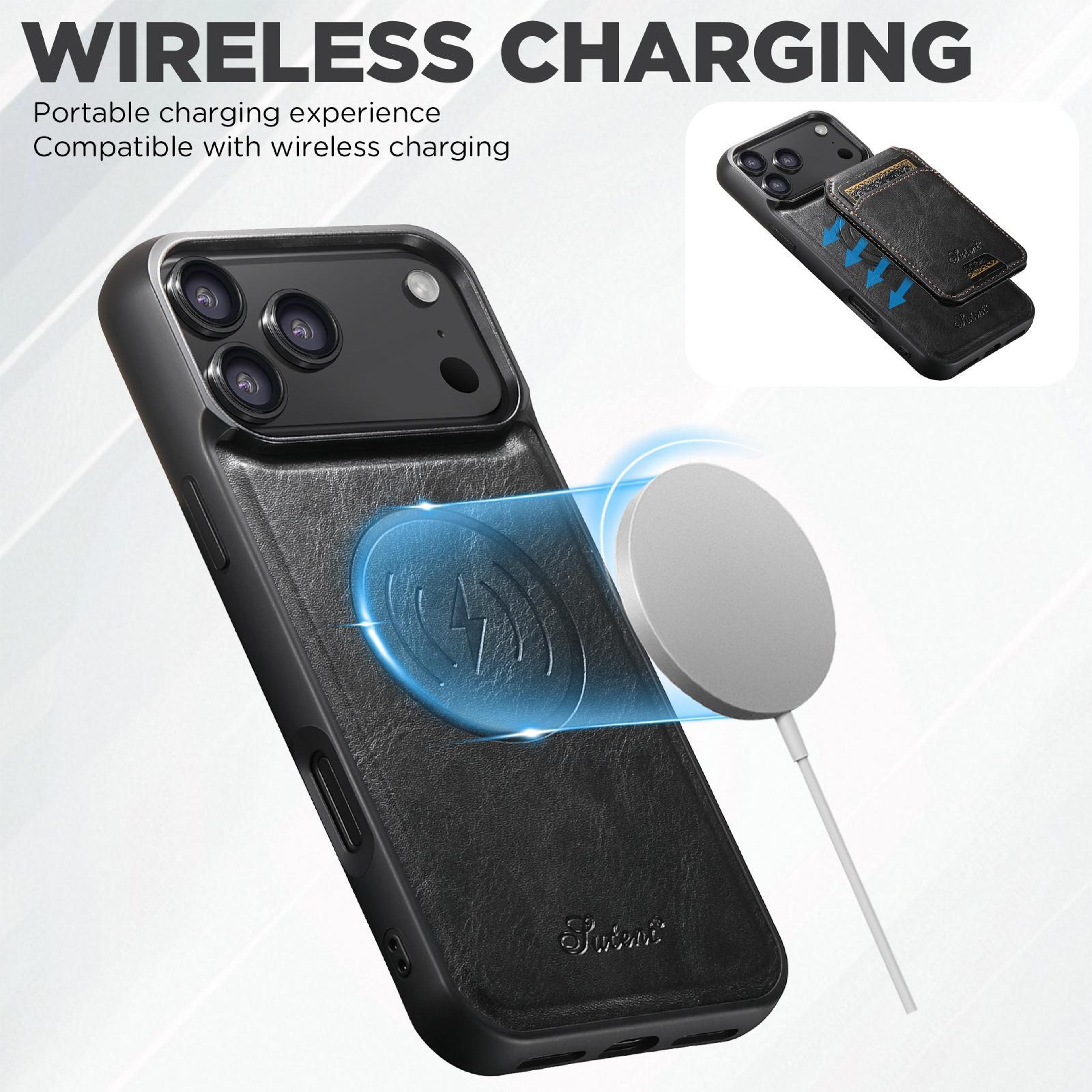 IPhone 18 Pro Max Magnetic Detachable Wallet Case With PU Leather And TPU 2