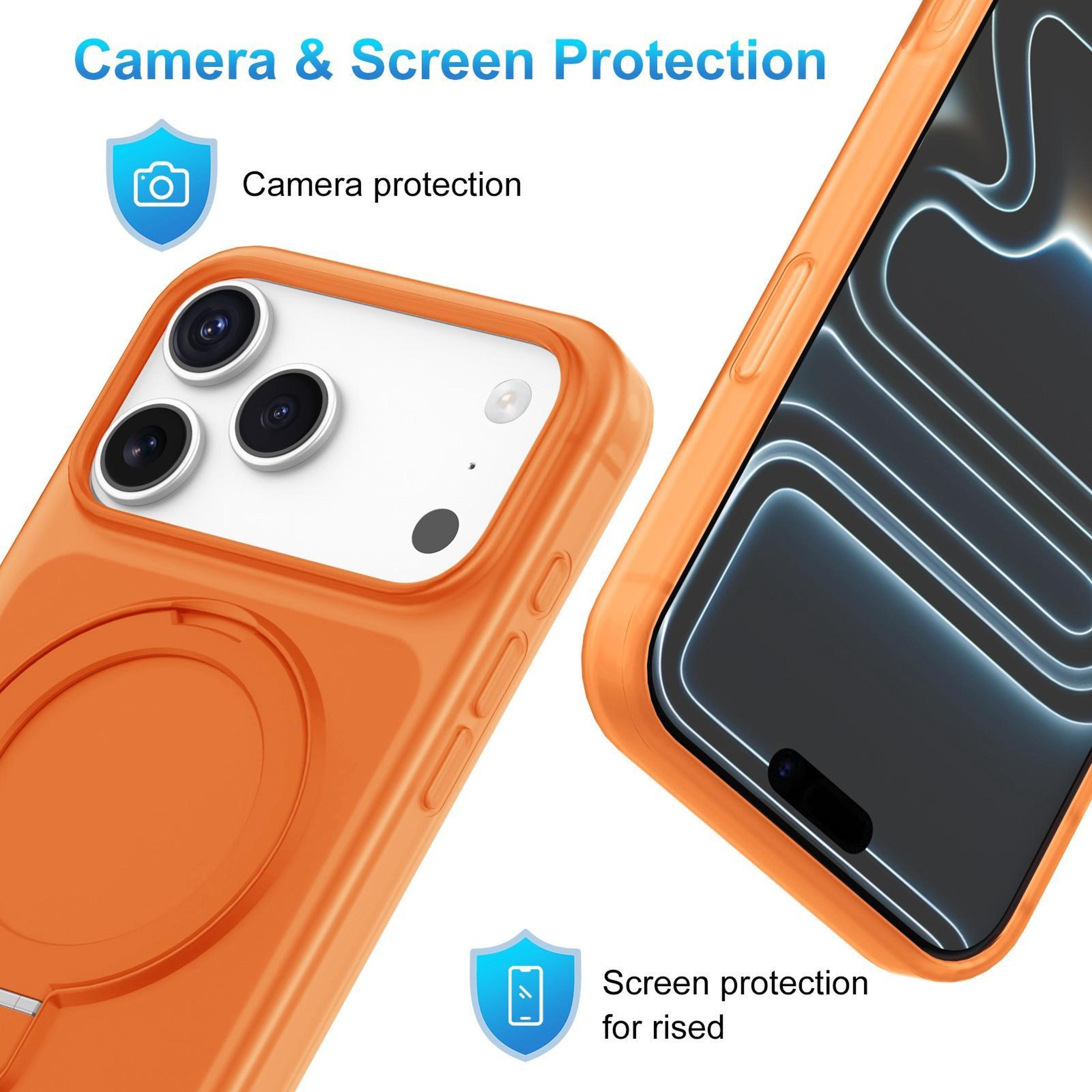 IPhone 18 Pro Magnetic Pivot Kickstand Case With Skin Feel Finish 3