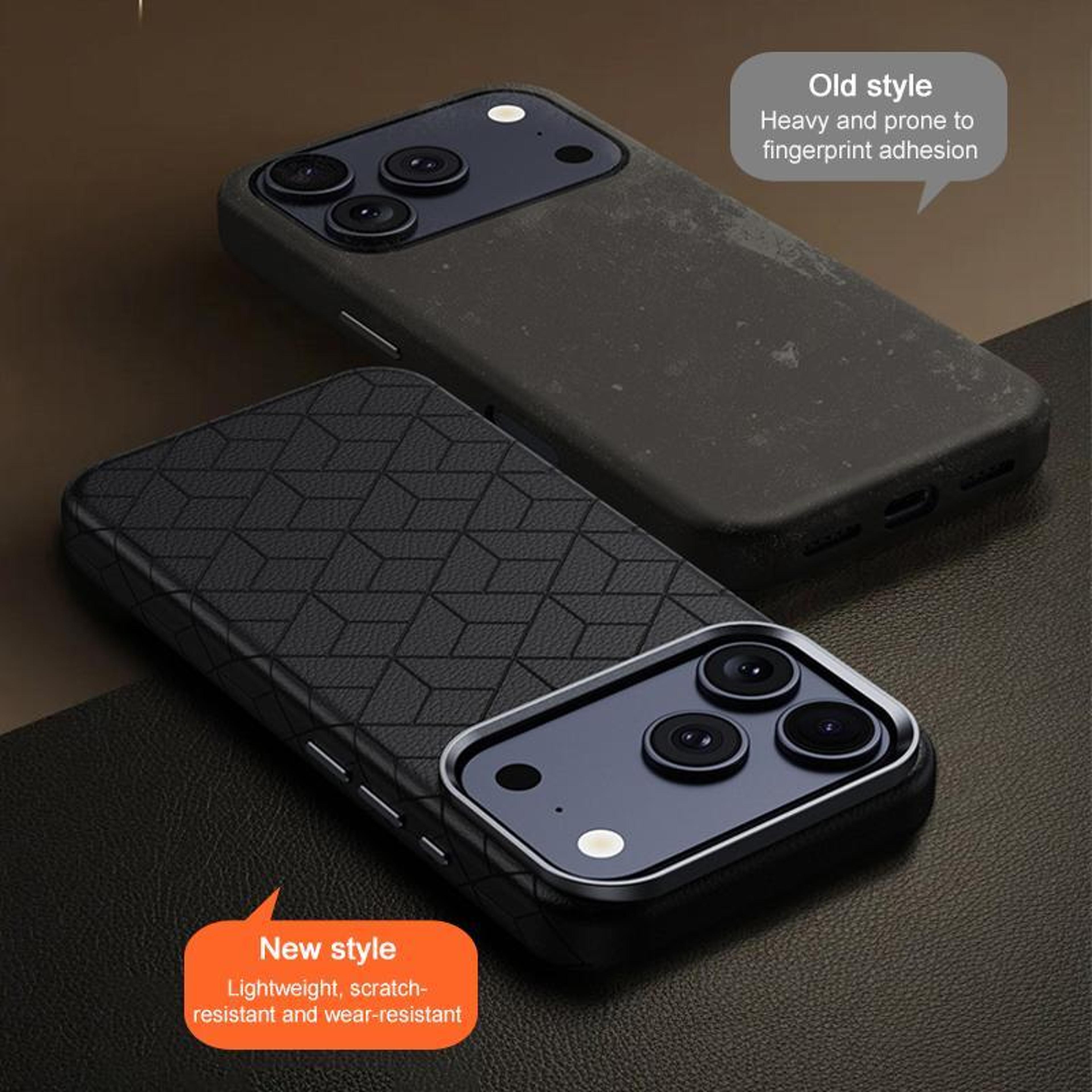 18 Pro Magnetic Phone Case With Embossed Grid Pattern And Metal Frame 6