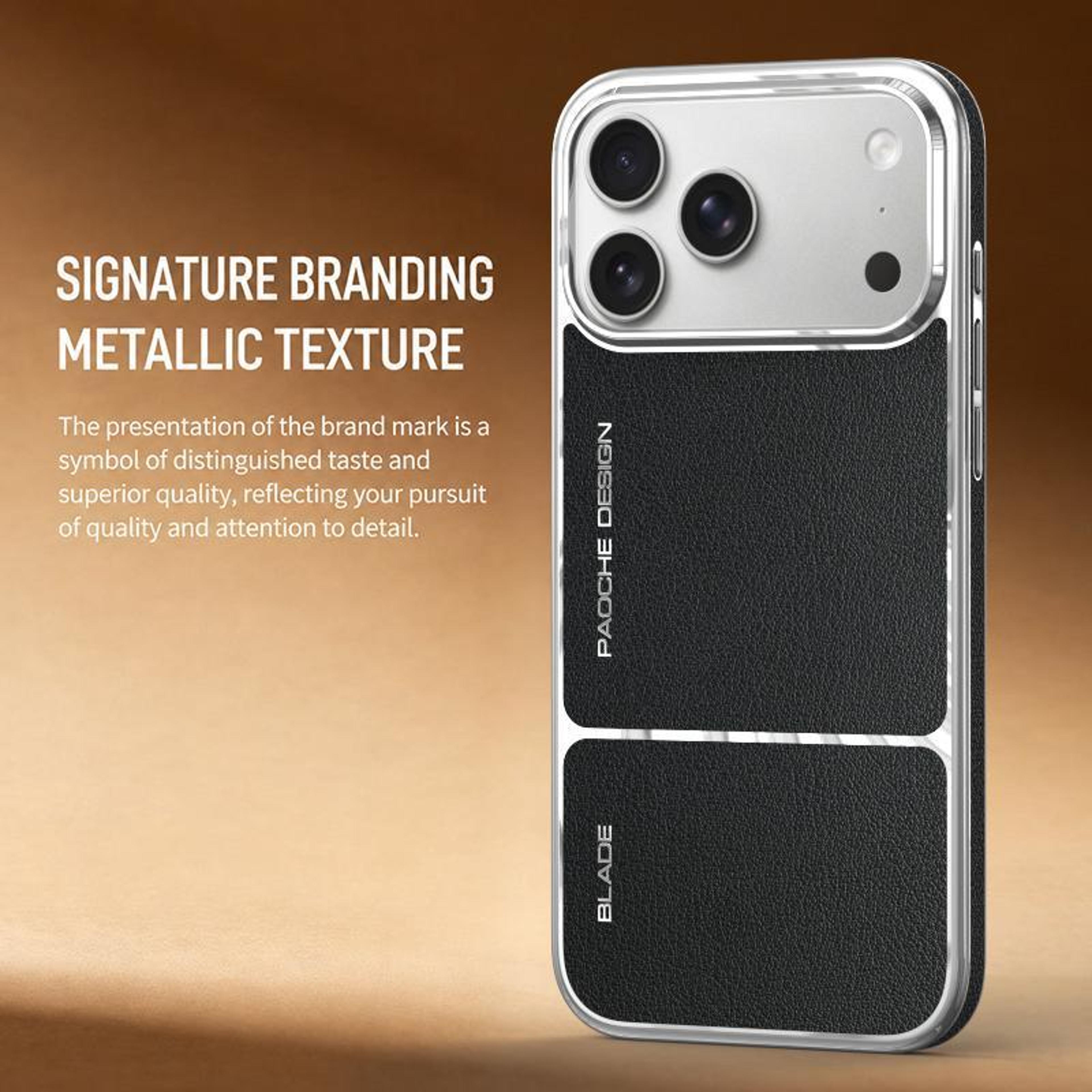 IPhone 18 Pro Magnetic PU PC Hybrid Protective Phone Case 5