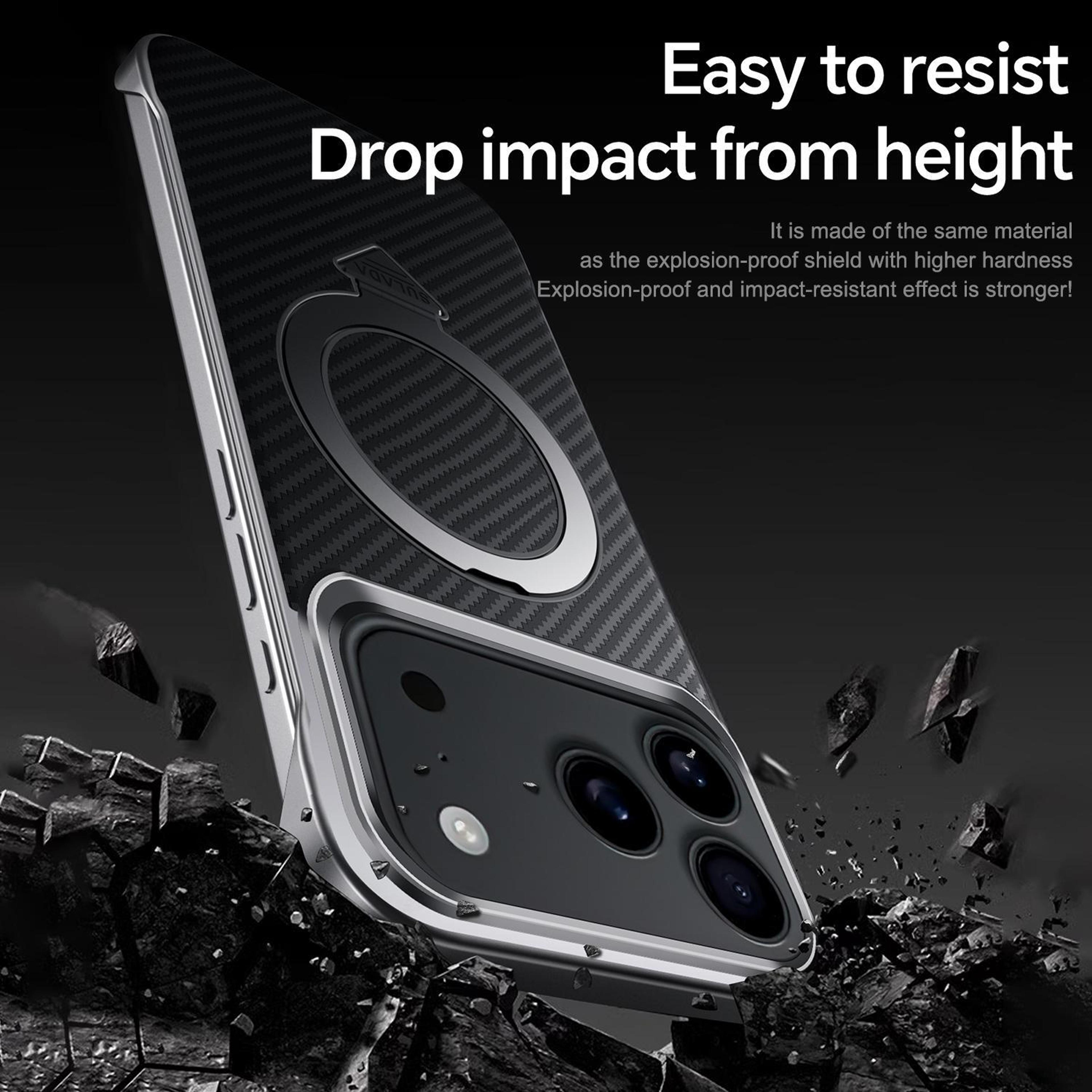 IPhone 18 Pro Kevlar Texture MagSafe Magnetic Holder Case 8