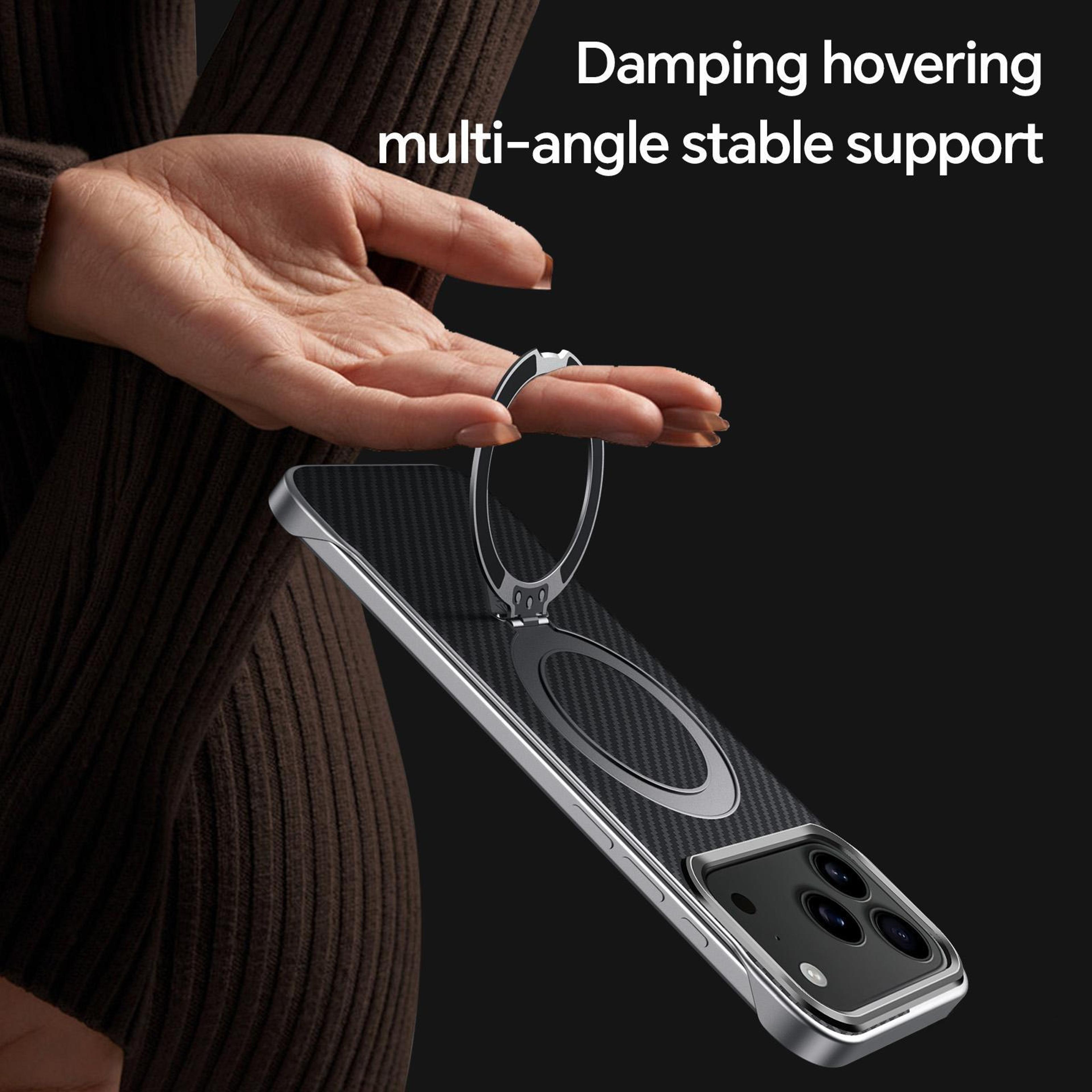 IPhone 18 Pro Max MagSafe Phone Case With Magnetic Stand And Kevlar Texture 4