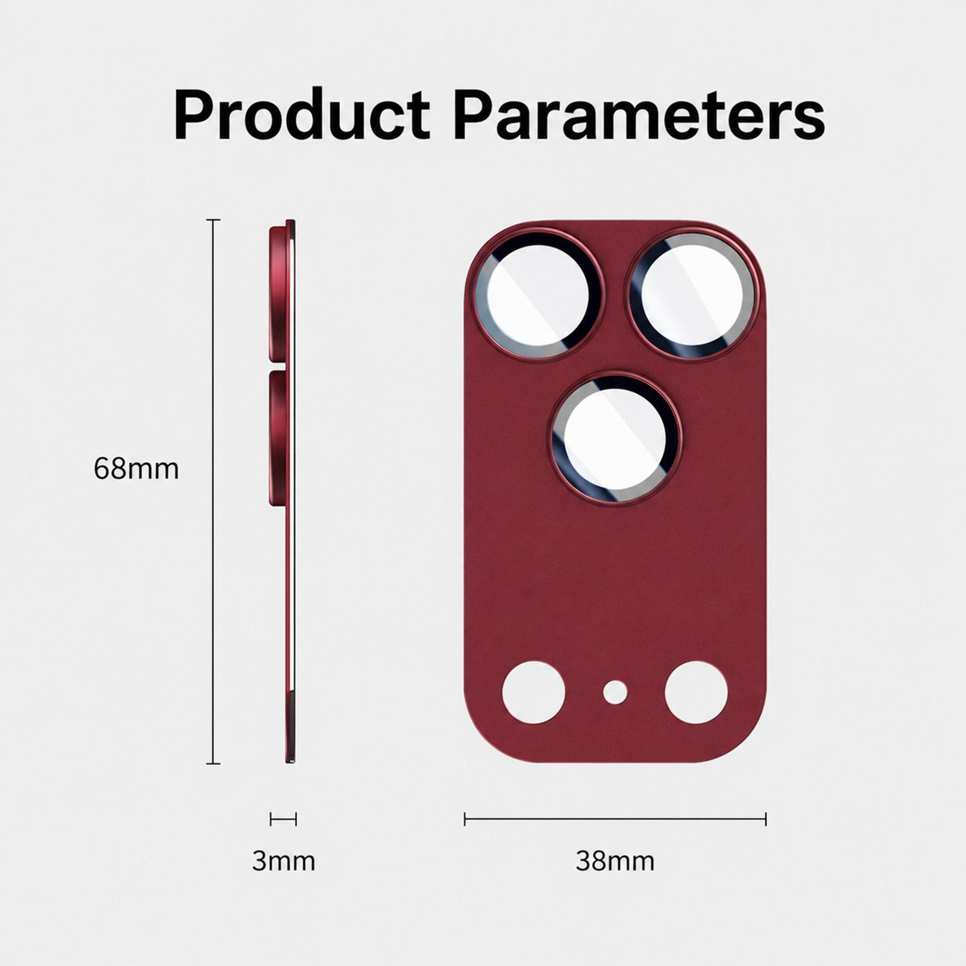 IPhone 18 Pro Frosted Metal Camera Lens Protector With Tempered Glass 2