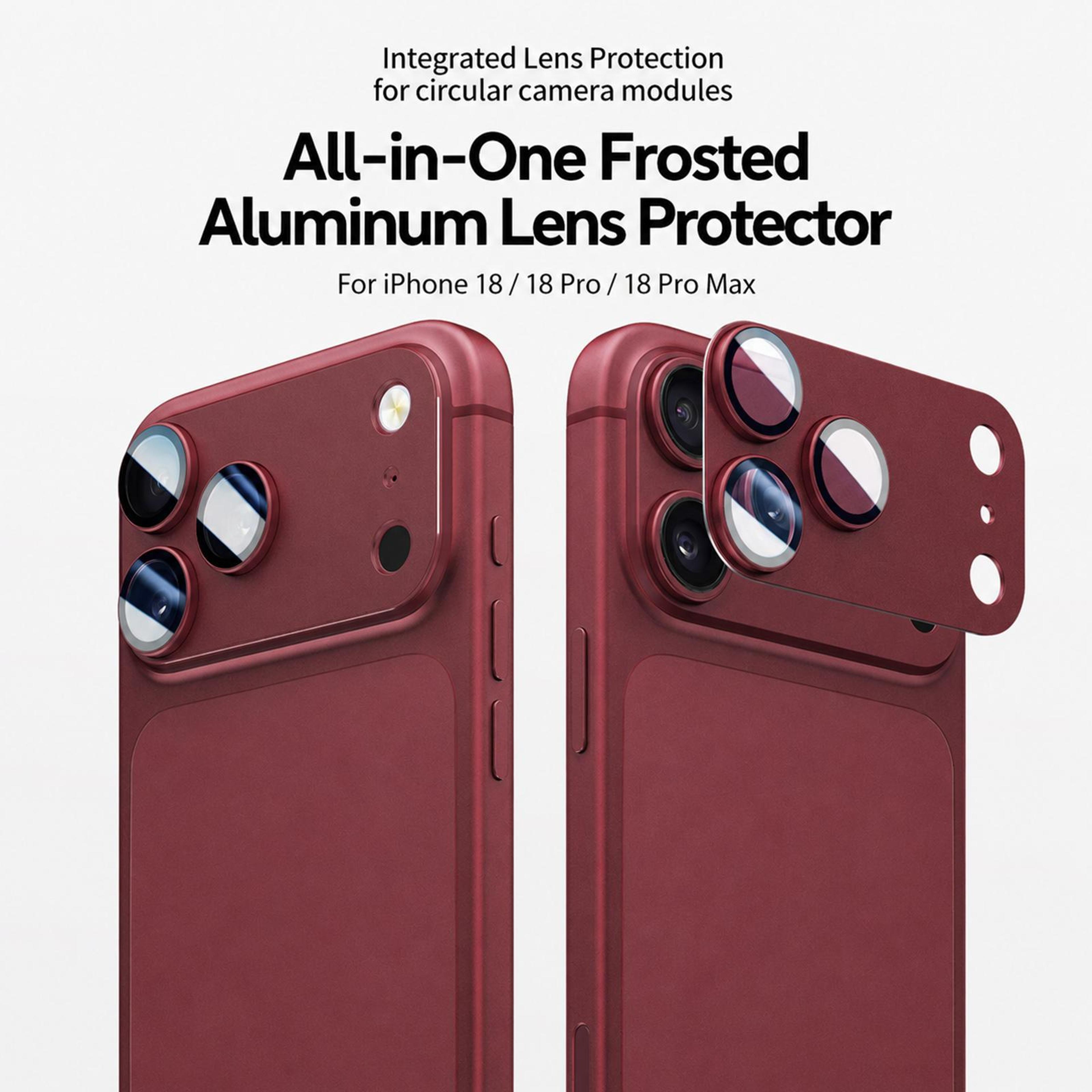 18 Pro Max Full Coverage Metal Camera Lens Protector With Tempered Glass 1
