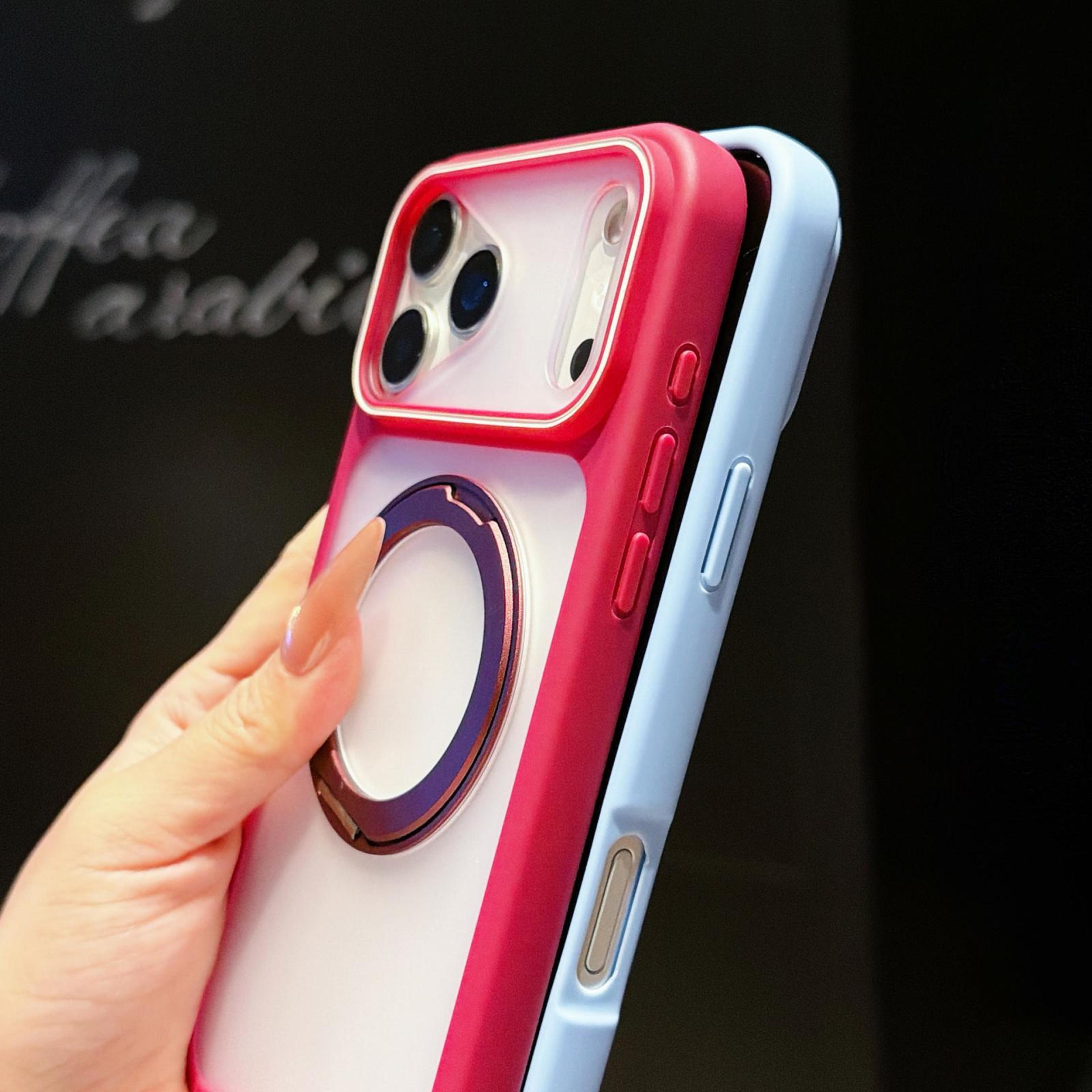 IPhone 18 Pro Magnetic Case With 360 Degree Ring Holder And Matte Mirror Finish 5