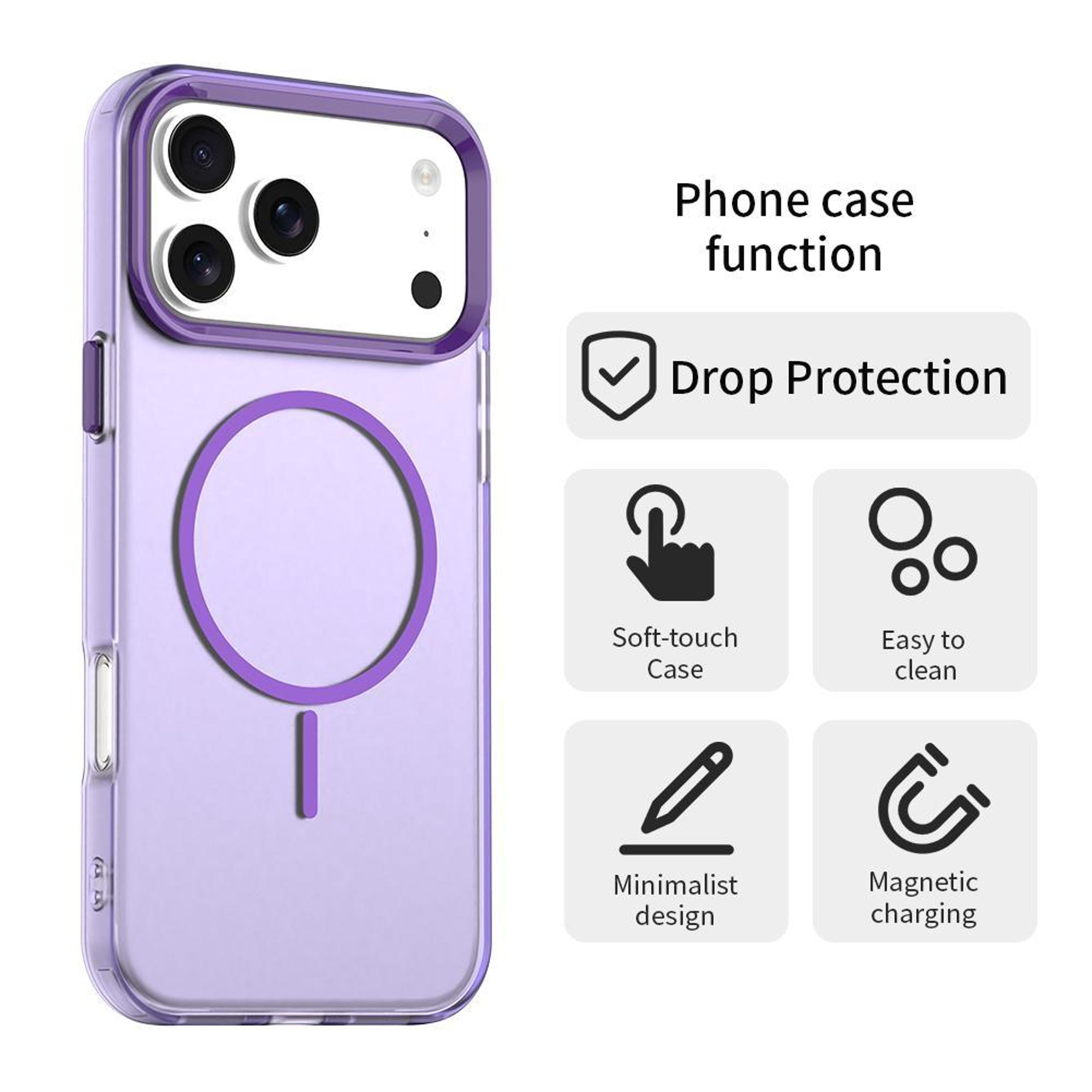 IPhone 18 Pro Case With MagSafe Hybrid TPU PC Protection 5