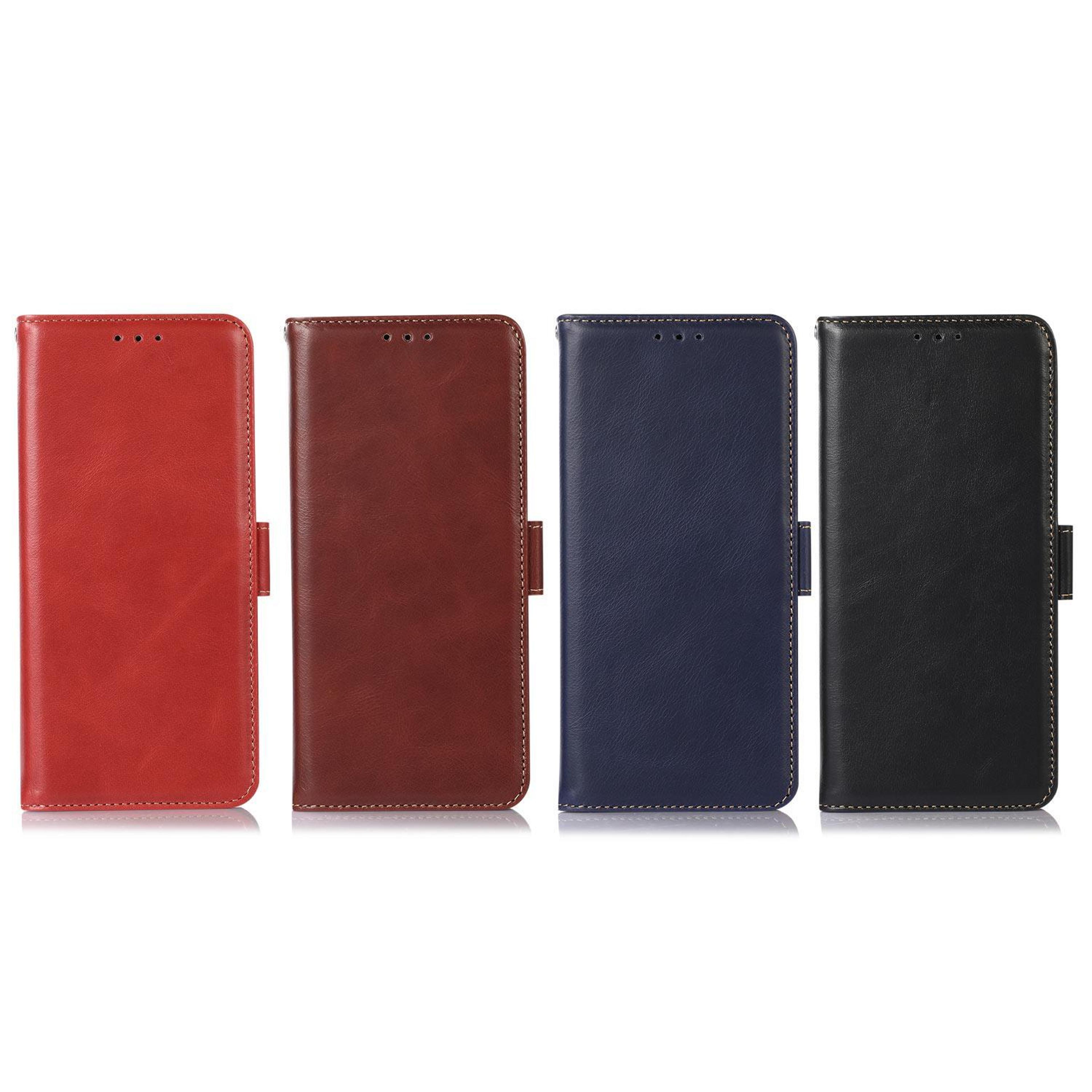 IPhone 18 Pro Max Crazy Horse Cowhide Leather Wallet Case With Stand And RFID Shielding 7