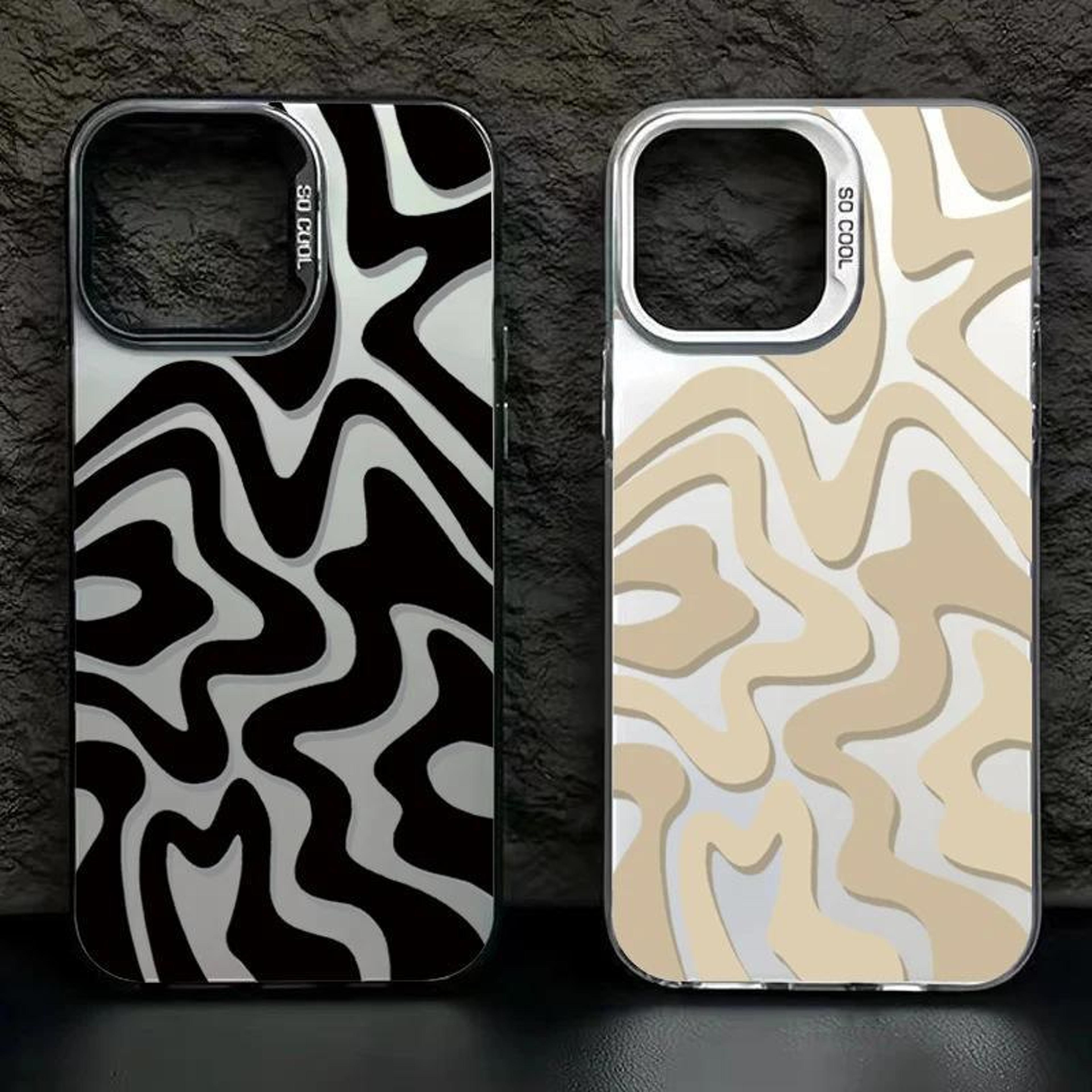 Wavy Stripe Frosted 2in1 PC Phone Case For IPhone 18 Pro Max 2